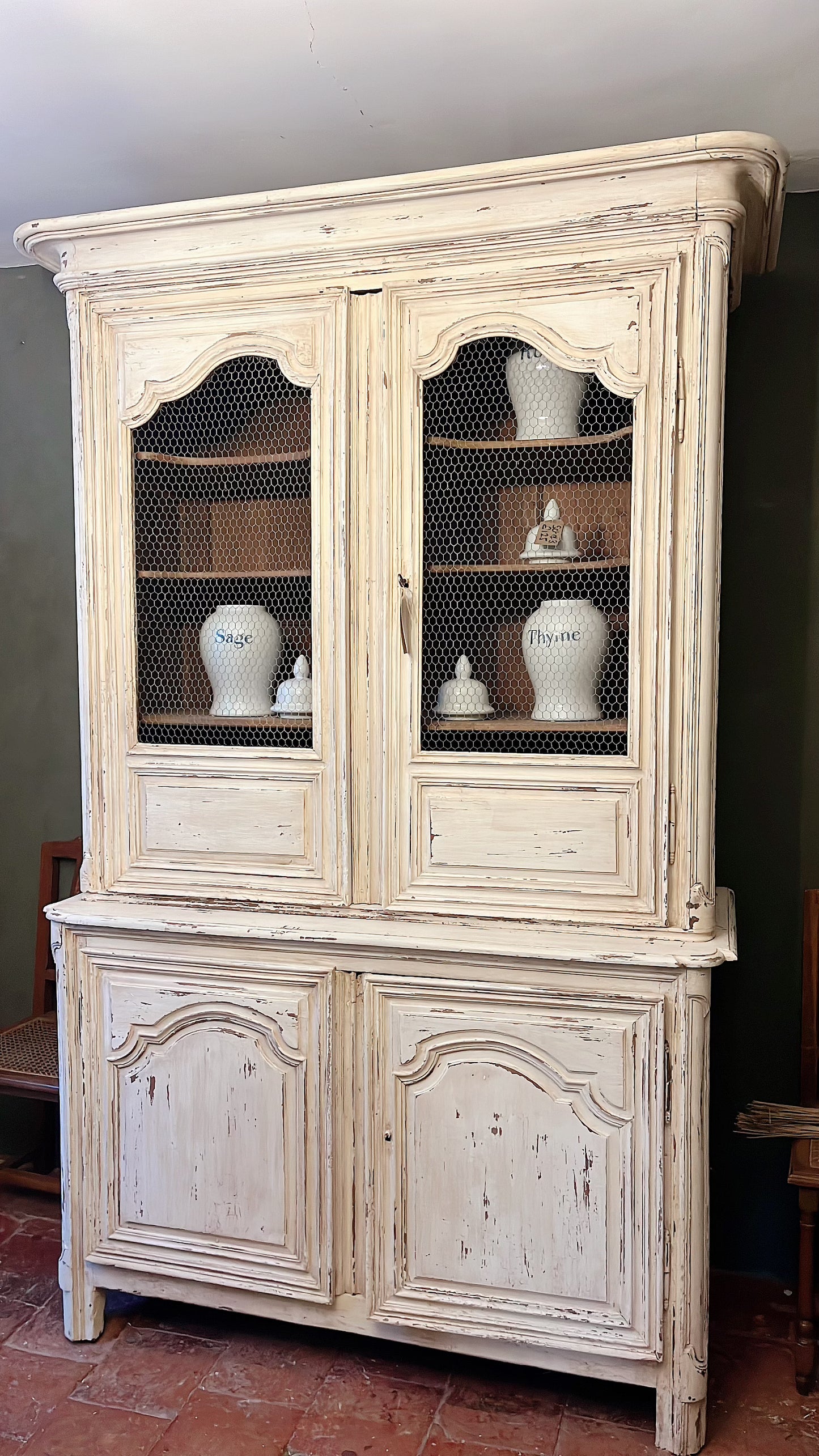 Large antique French 18thC dresser - cupboard