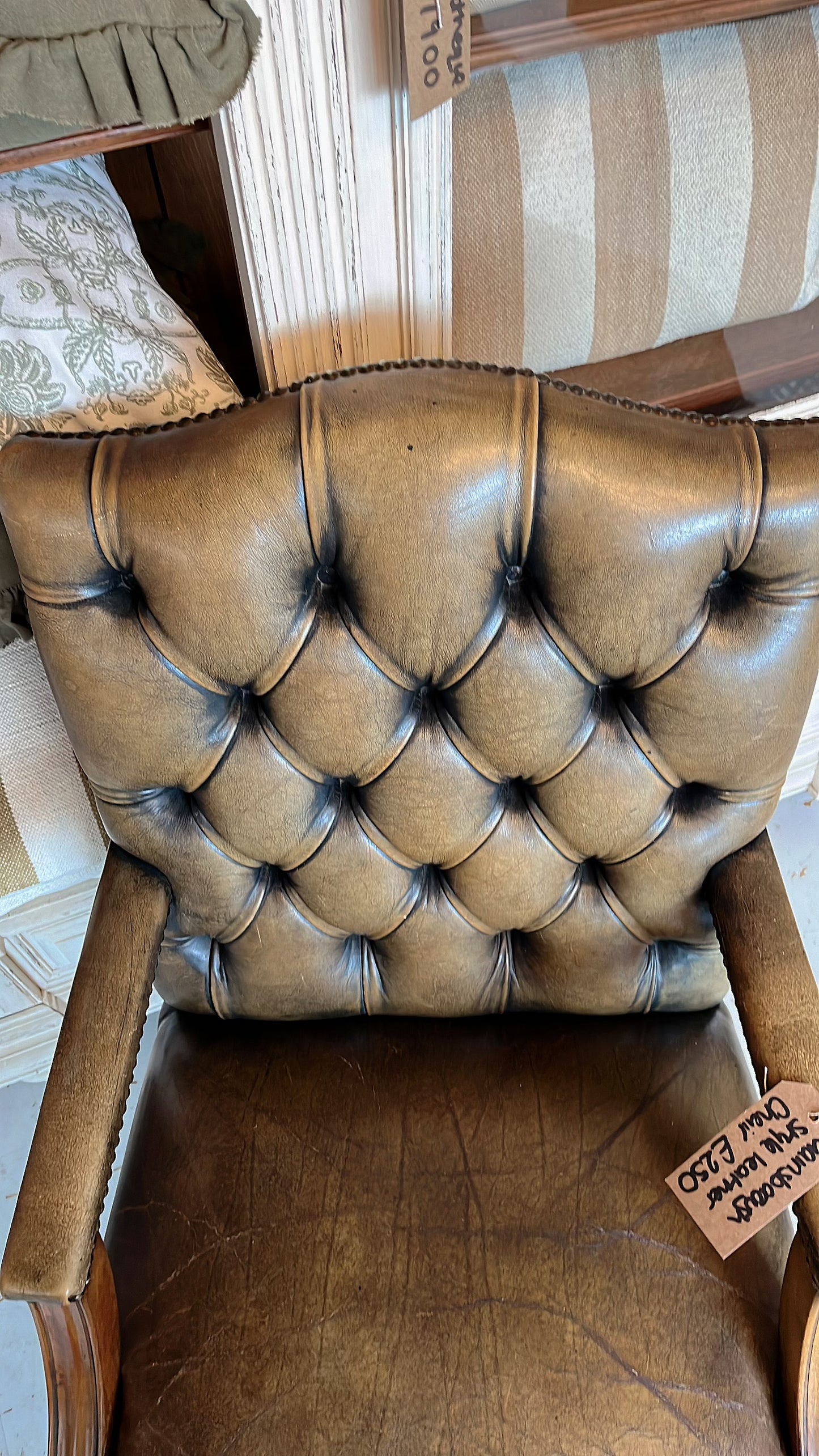 Vintage mahogany & leather chair