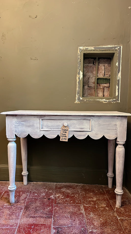 Swedish style console table