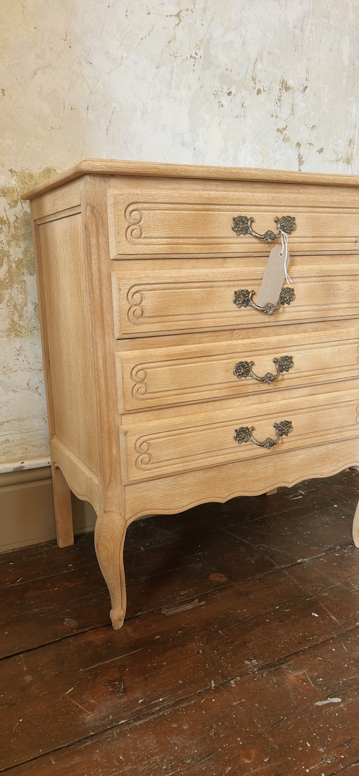 Petite French Oak Chest of Drawers