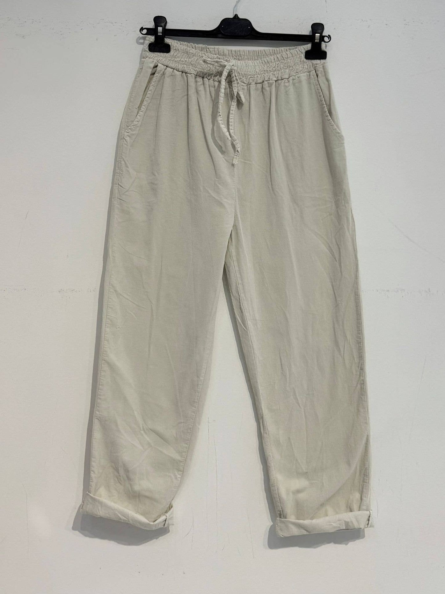 Carrot pants in velvet 30571: Chocolate