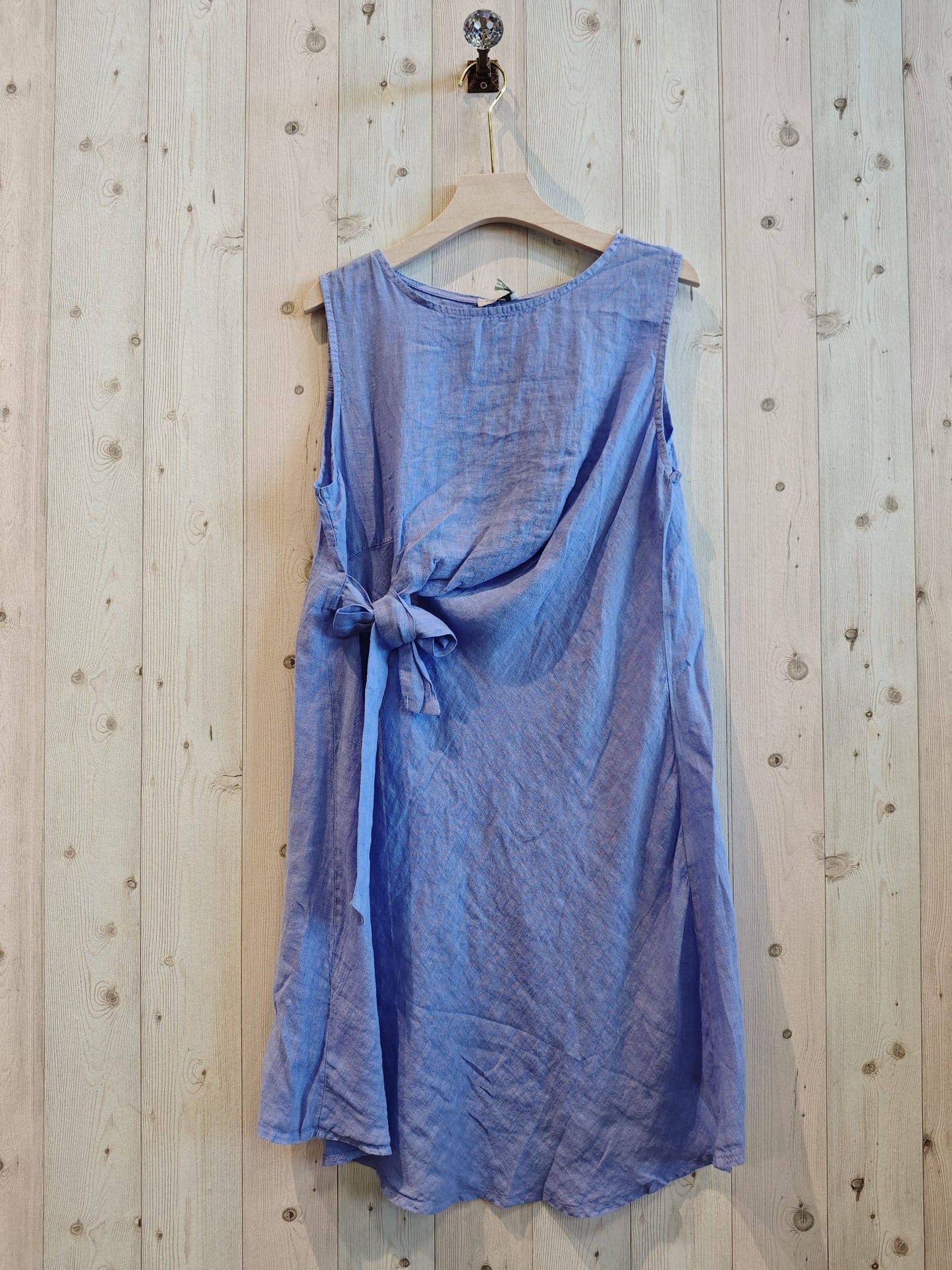 REF 5108 SLEEVELESS DRESS WITH BOW: BEIGE