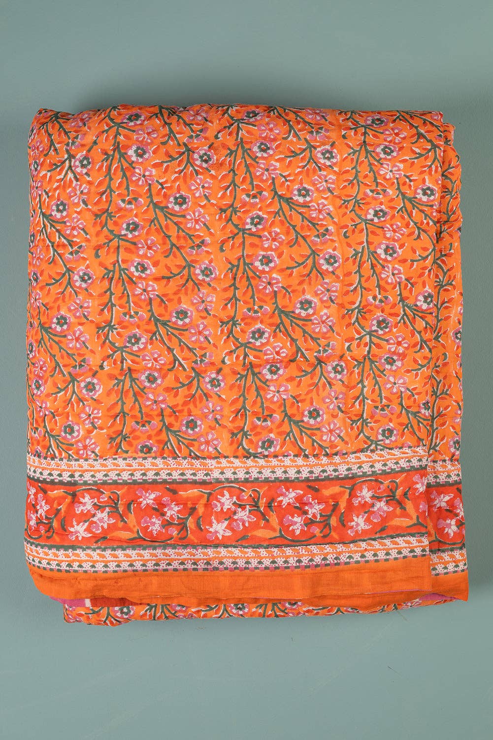 Florence Hand Block Print Cotton Quilt