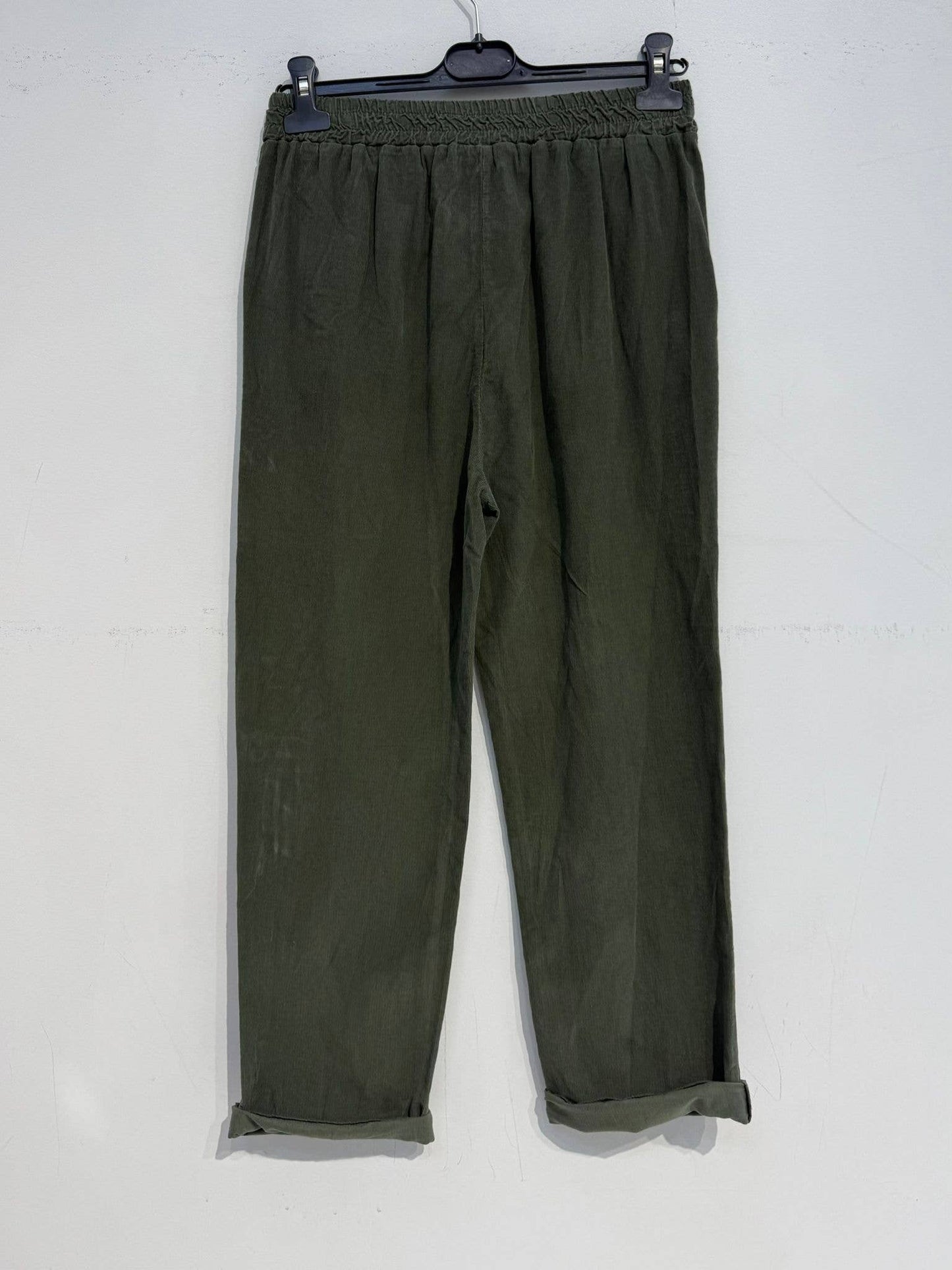 Carrot pants in velvet 30571: Chocolate