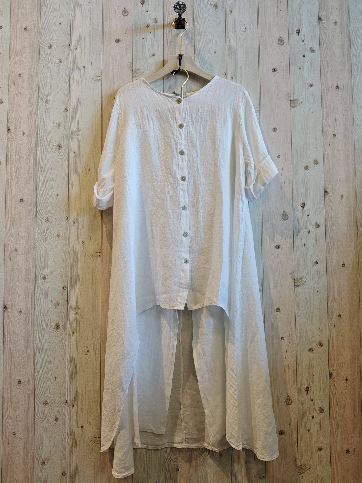 REF 17261 SET BLOUSE AND LINEN PANTS 100%: BEIGE