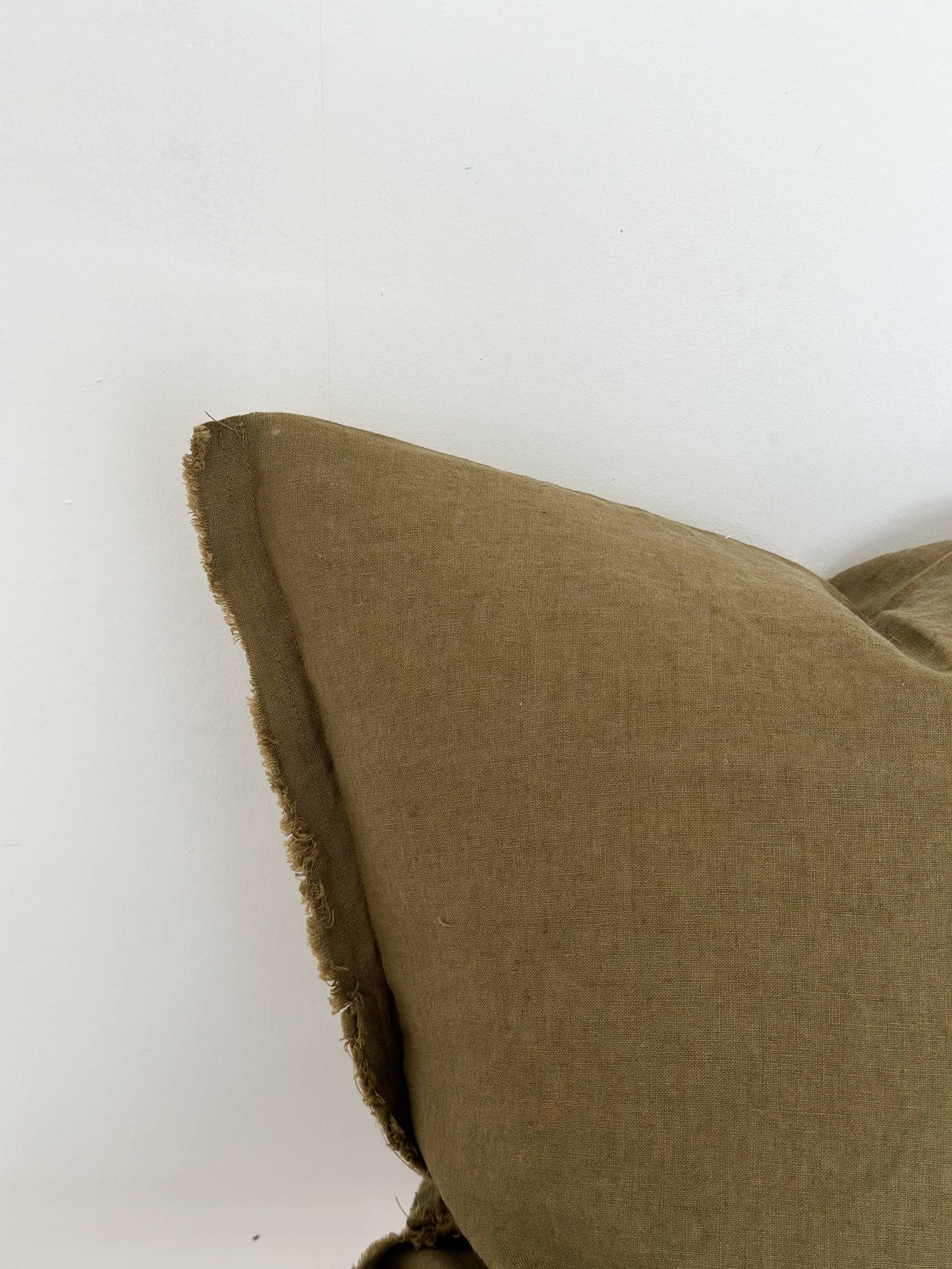 Esmee Linen Cushion Cover – Olive Green: 45 x 45 cm