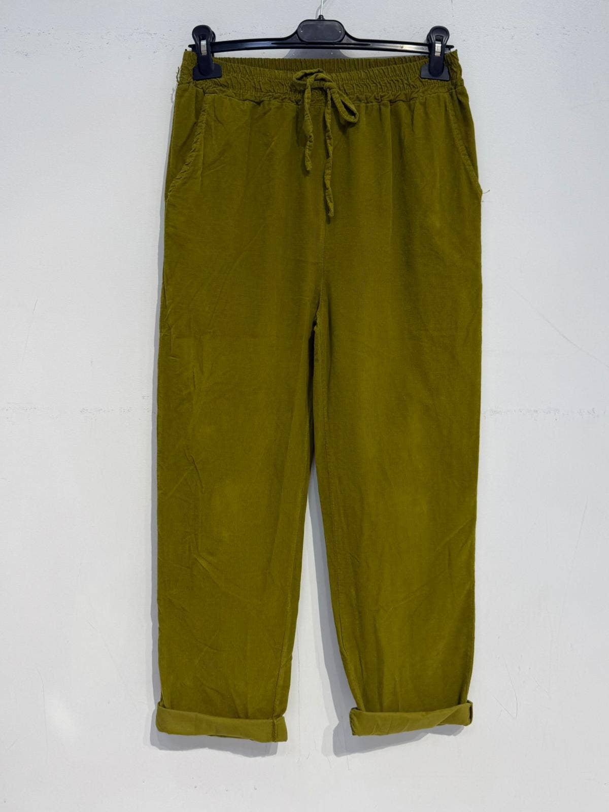 Carrot pants in velvet 30571: Chocolate