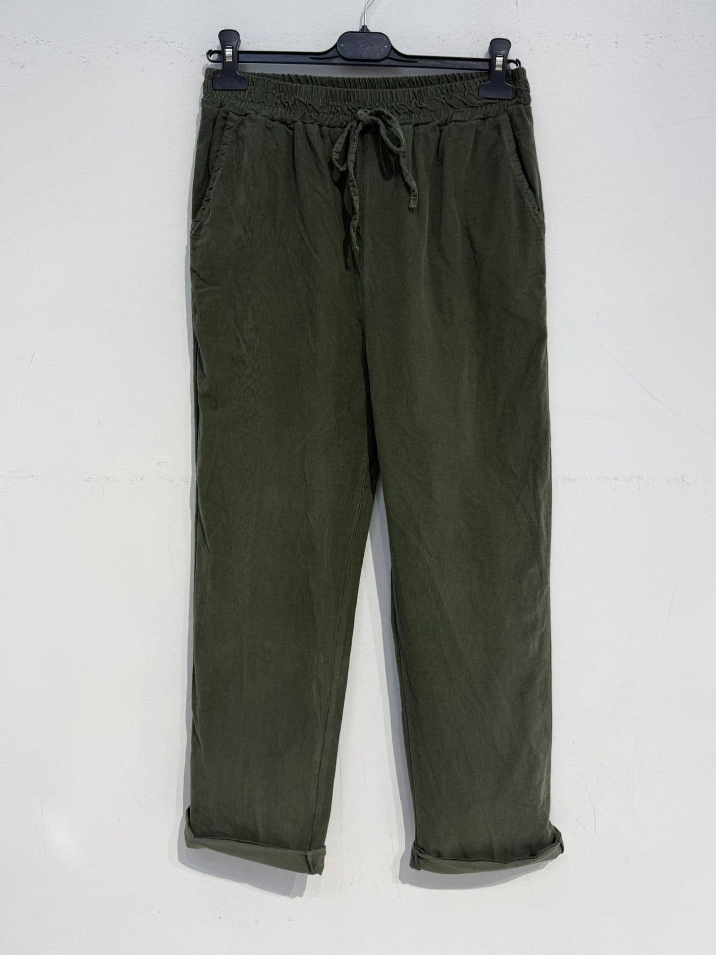 Carrot pants in velvet 30571: Chocolate