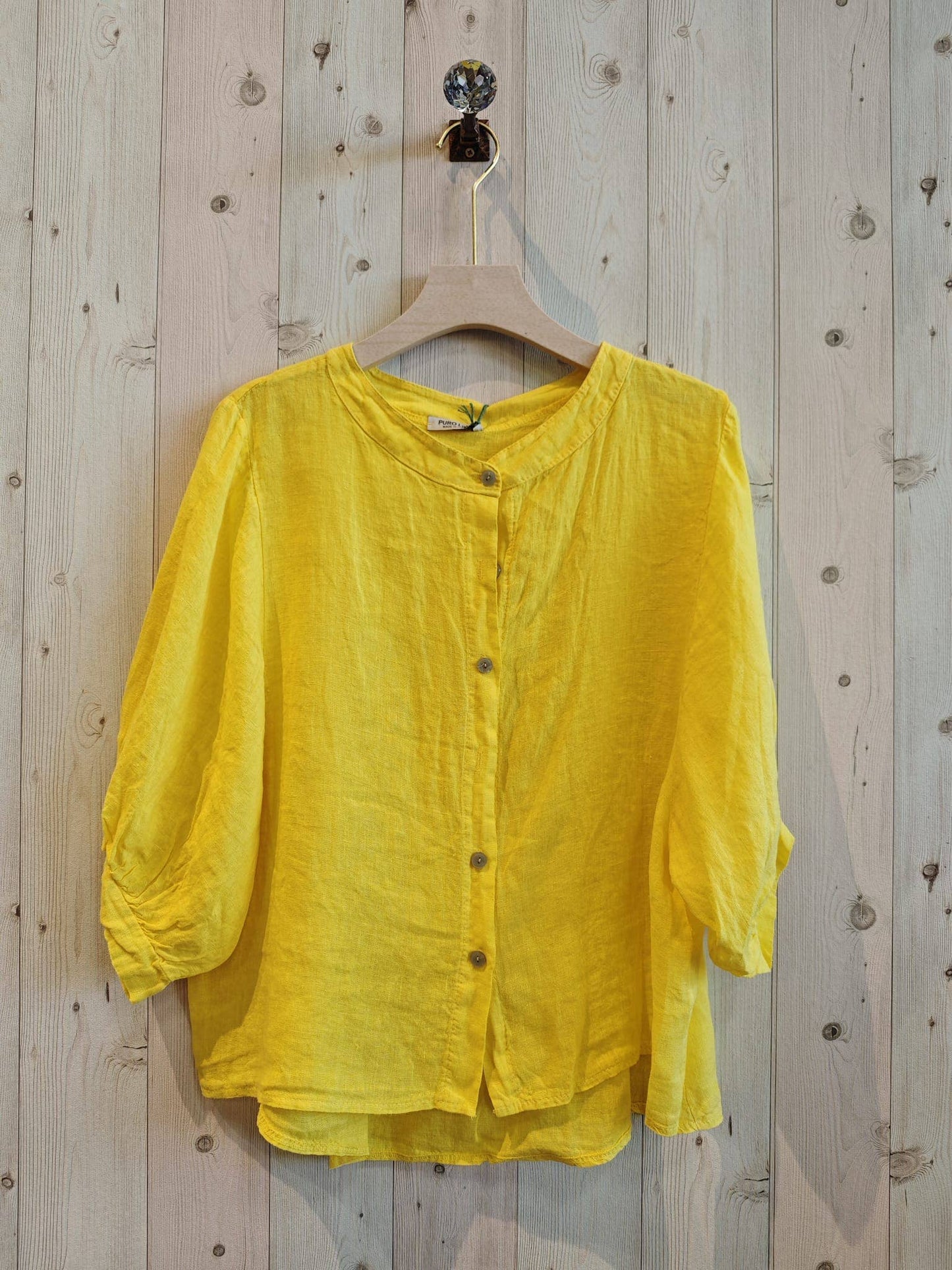 REF 4821 BASIC BLOUSE WITH MAO COLLAR: Blank