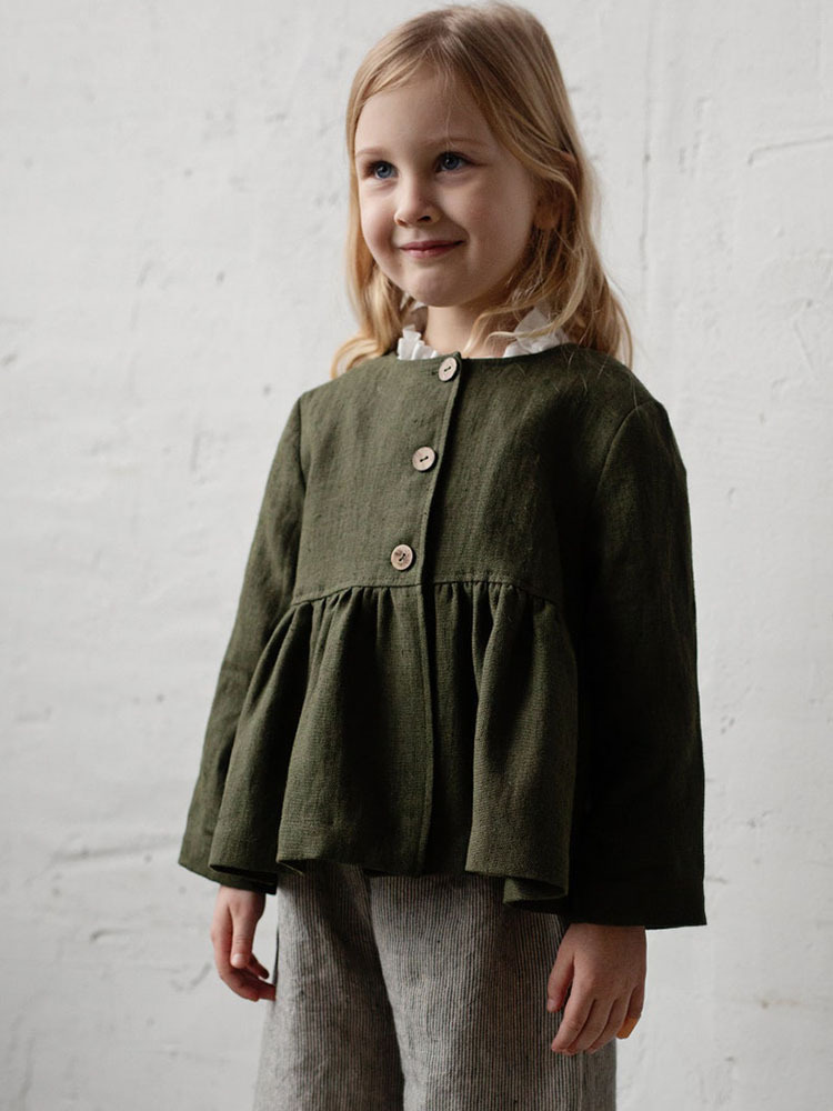 Annie & Charles® linen jacket JUNA: Beige / 18-24 M