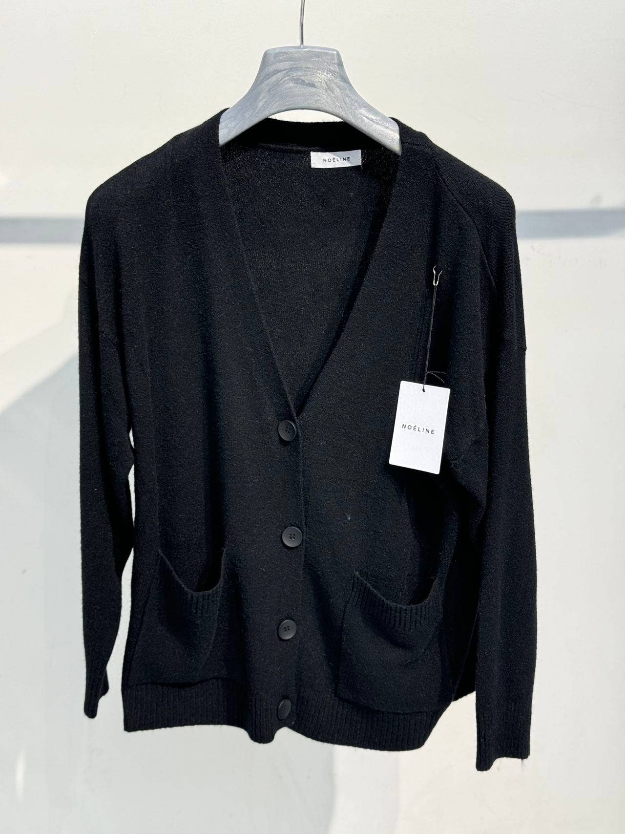 Knitted cardigan 25217: Taupe