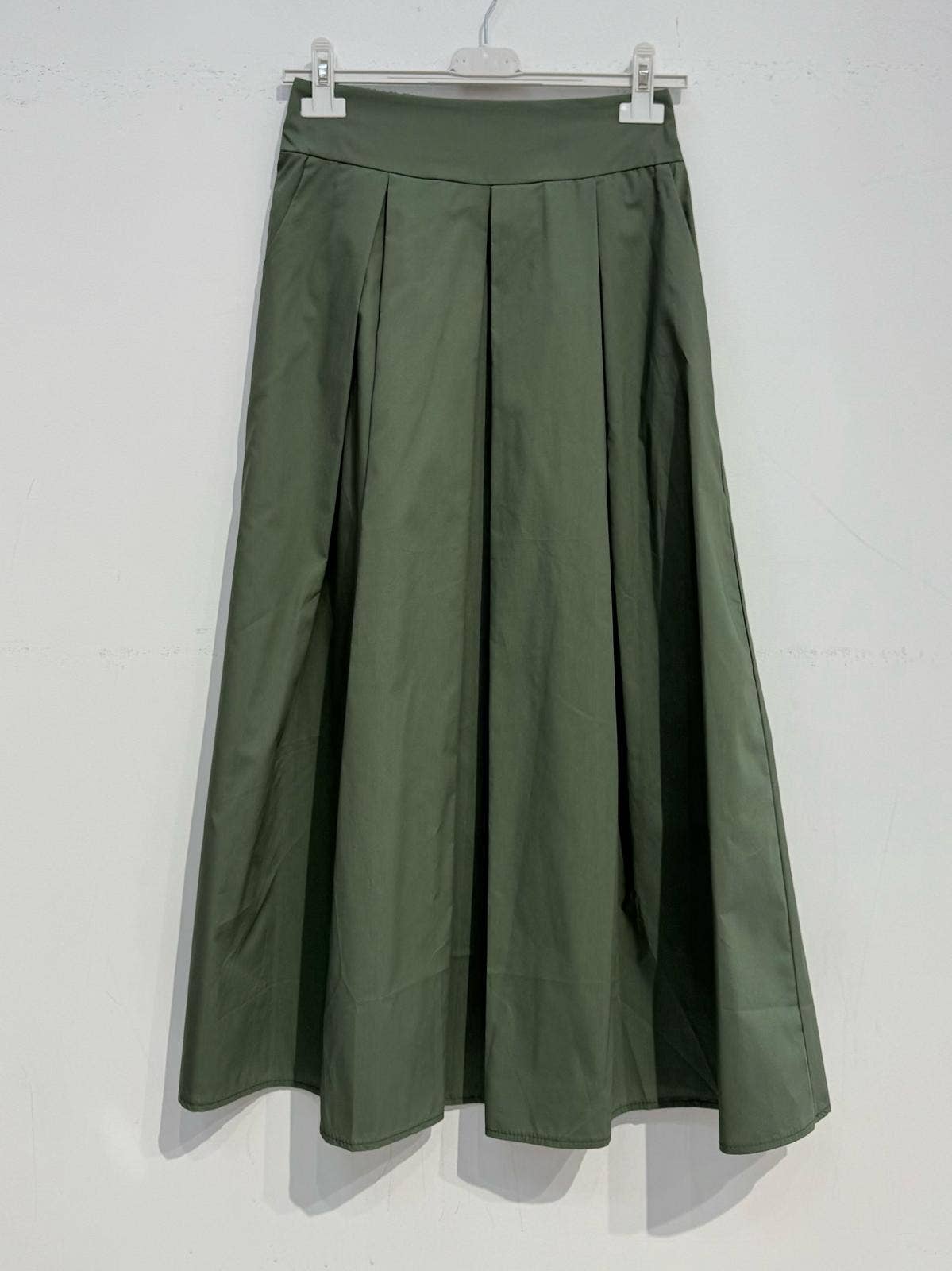 Glazed cotton skirt 2292: Chocolate / M