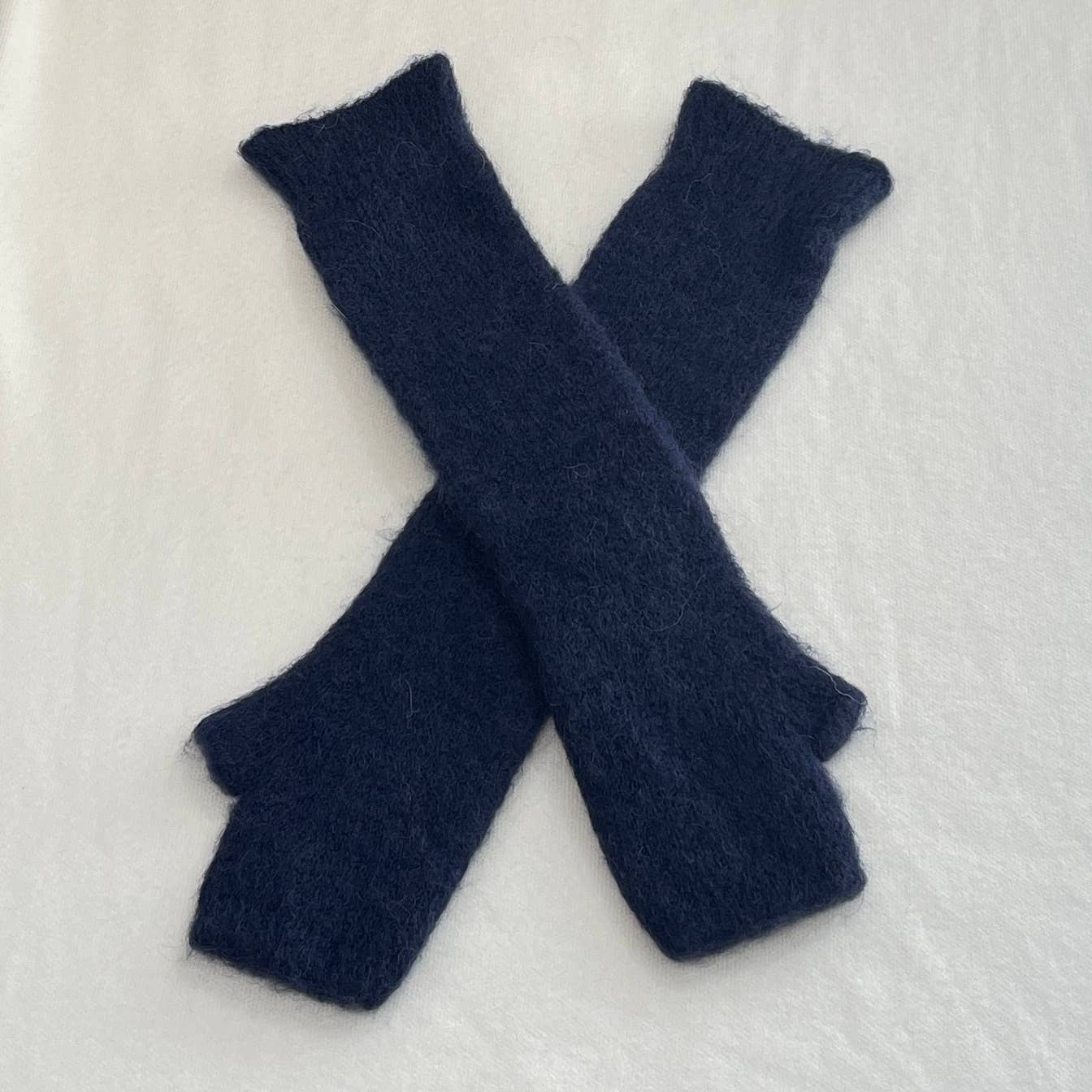 Baby alpaca long mittens 7393ML: Camel