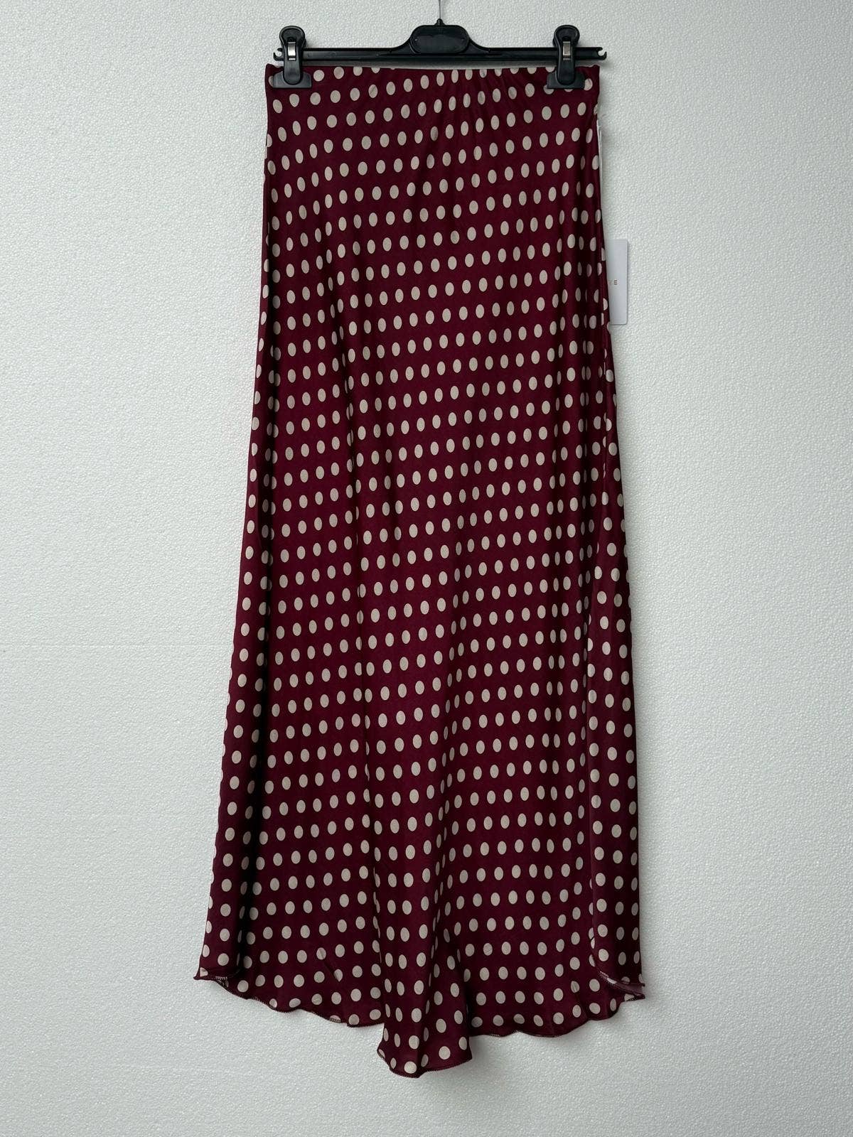 Leopard satin skirt 2337-POIS: Chocolat