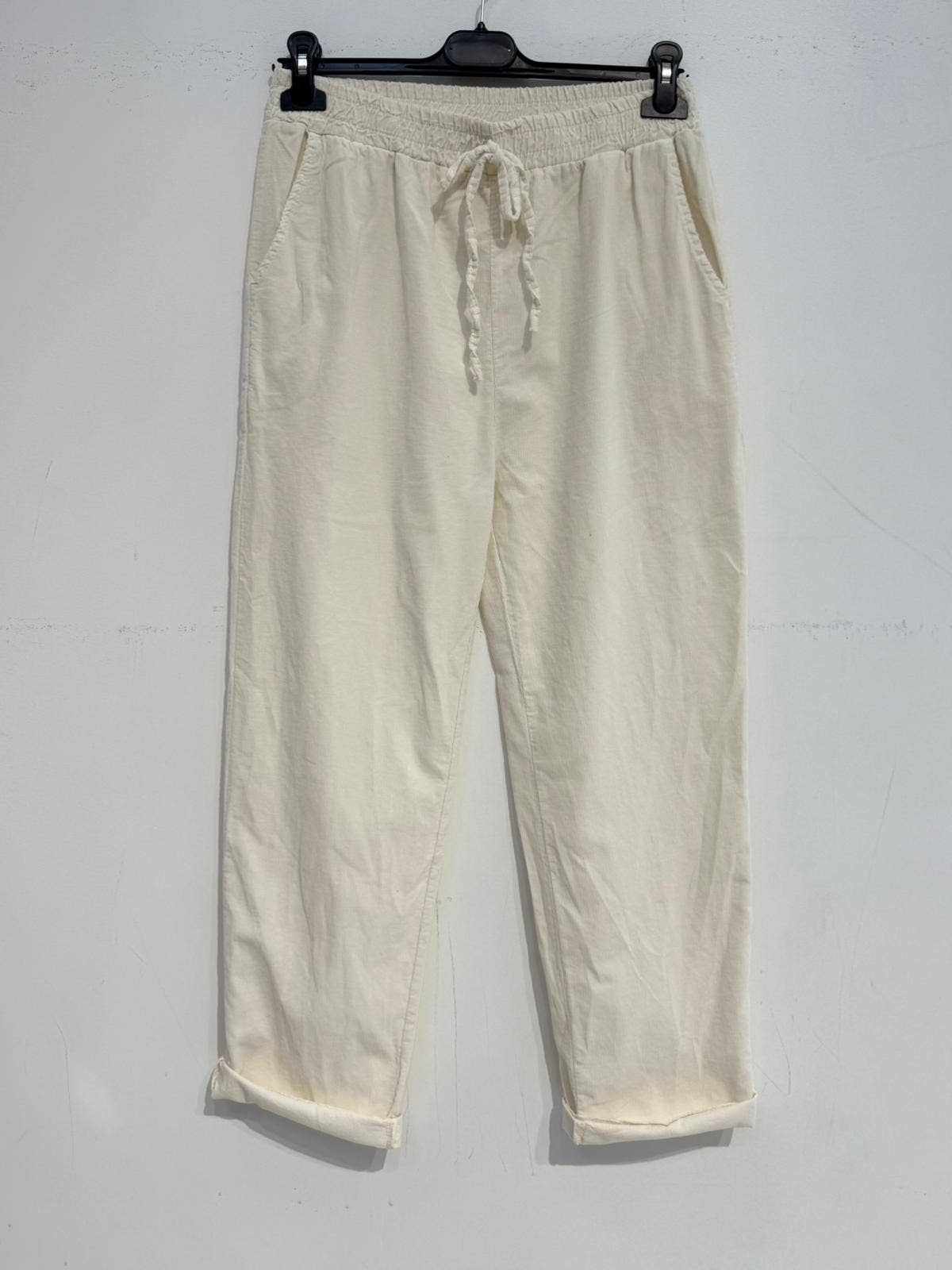 Carrot pants in velvet 30571: Chocolate