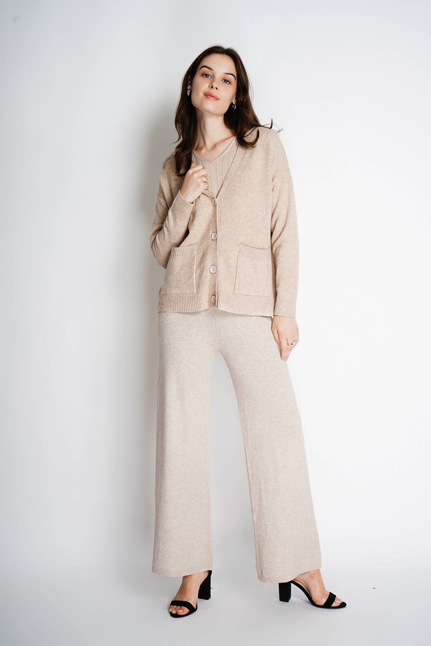 Knitted cardigan 25217: Chocolate