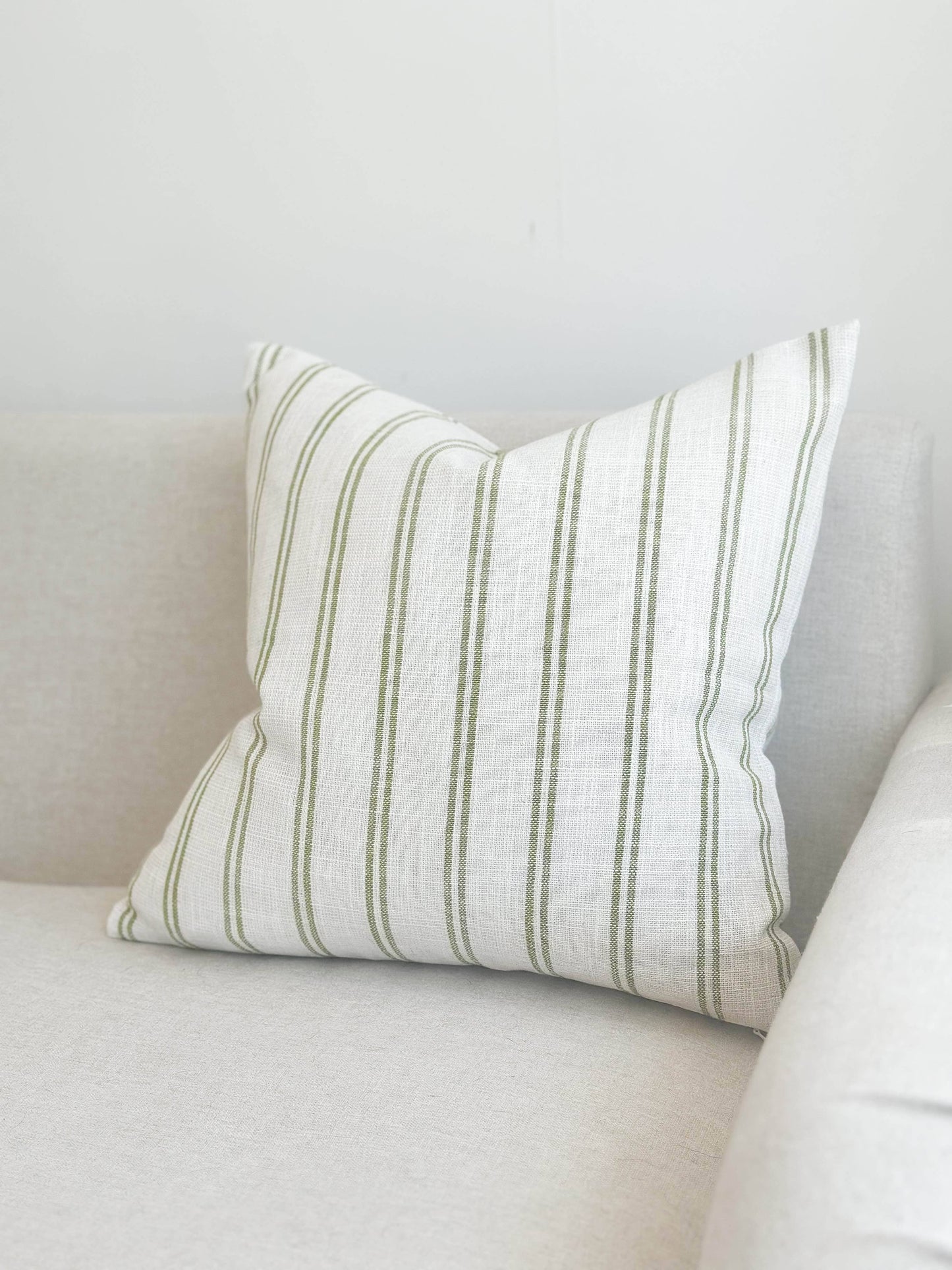 Rosie Cushion Cover 45×45 – Olive Stripe