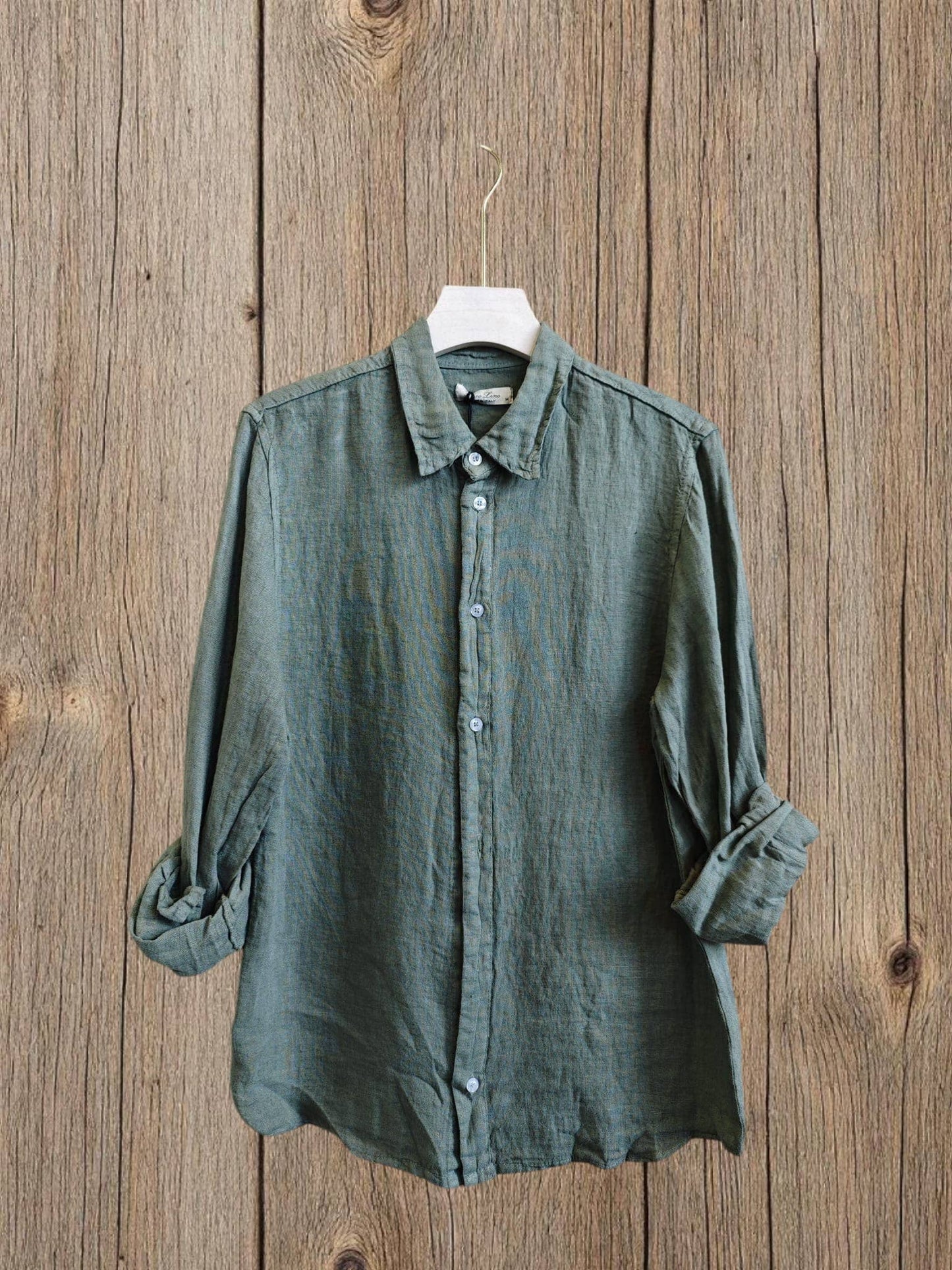 REF 219596 MEN'S SHIRT 100% LINEN: BLANK / XL