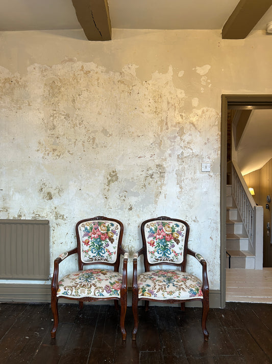 French upholstered armchair