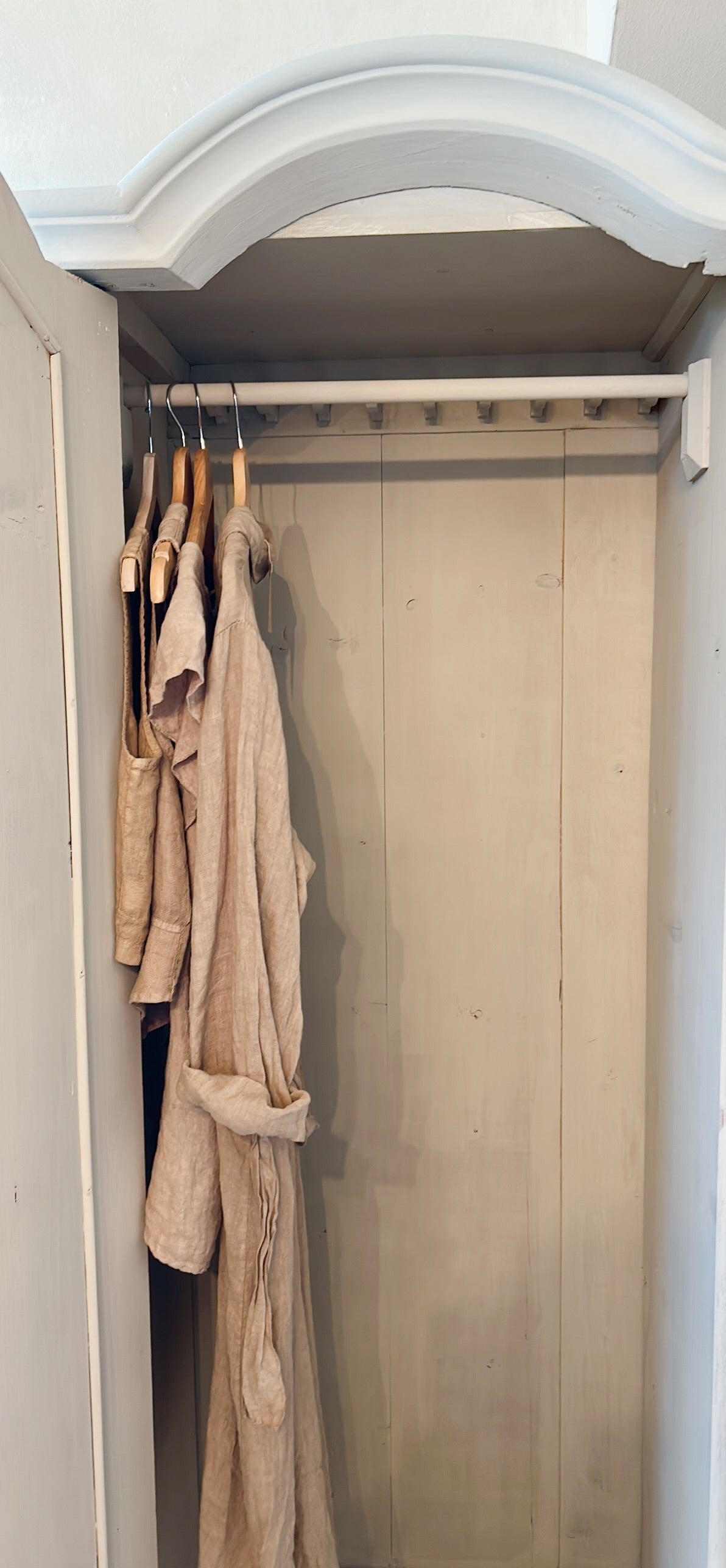 Dutch painted armoire - Old Linen
