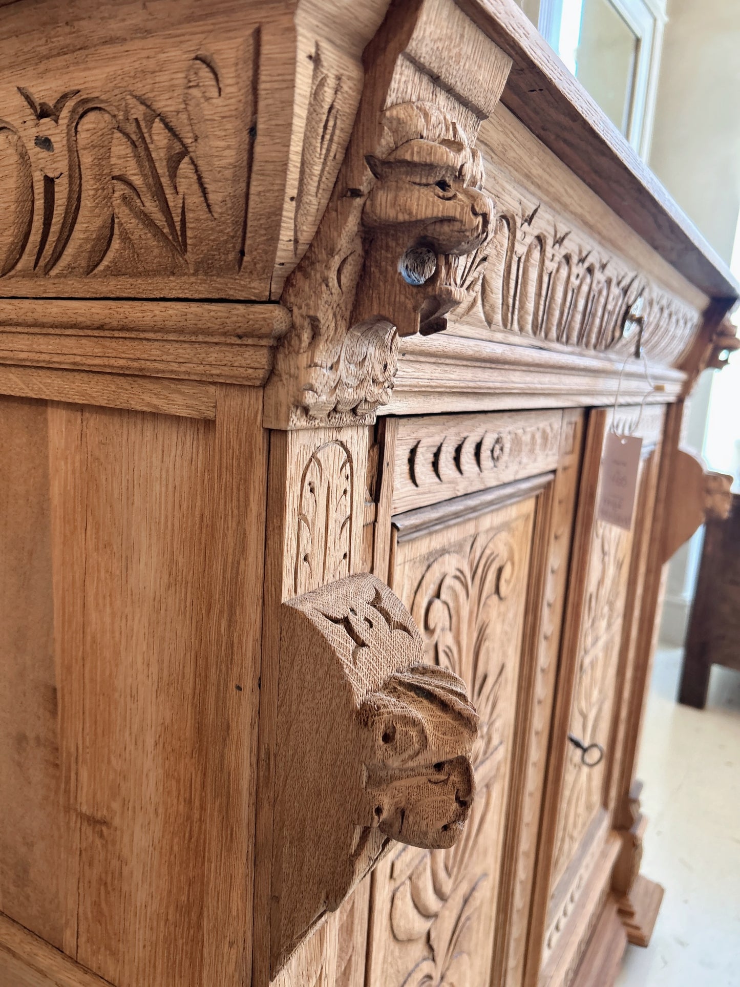 Antique French Renaissance oak cabinet
