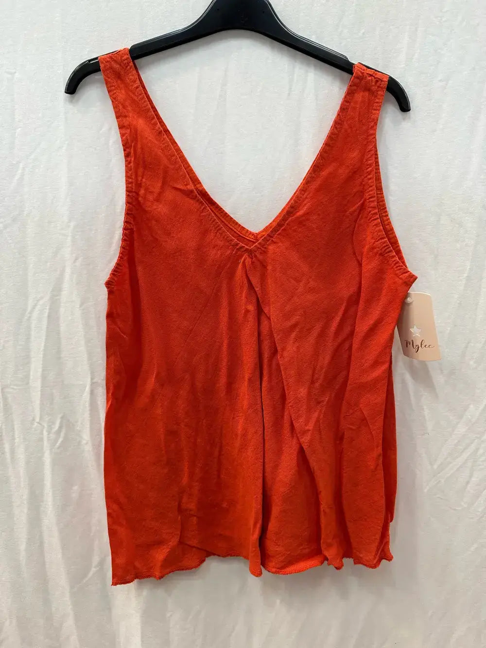 Basic Linen Tank Top @37252_DebLin: White