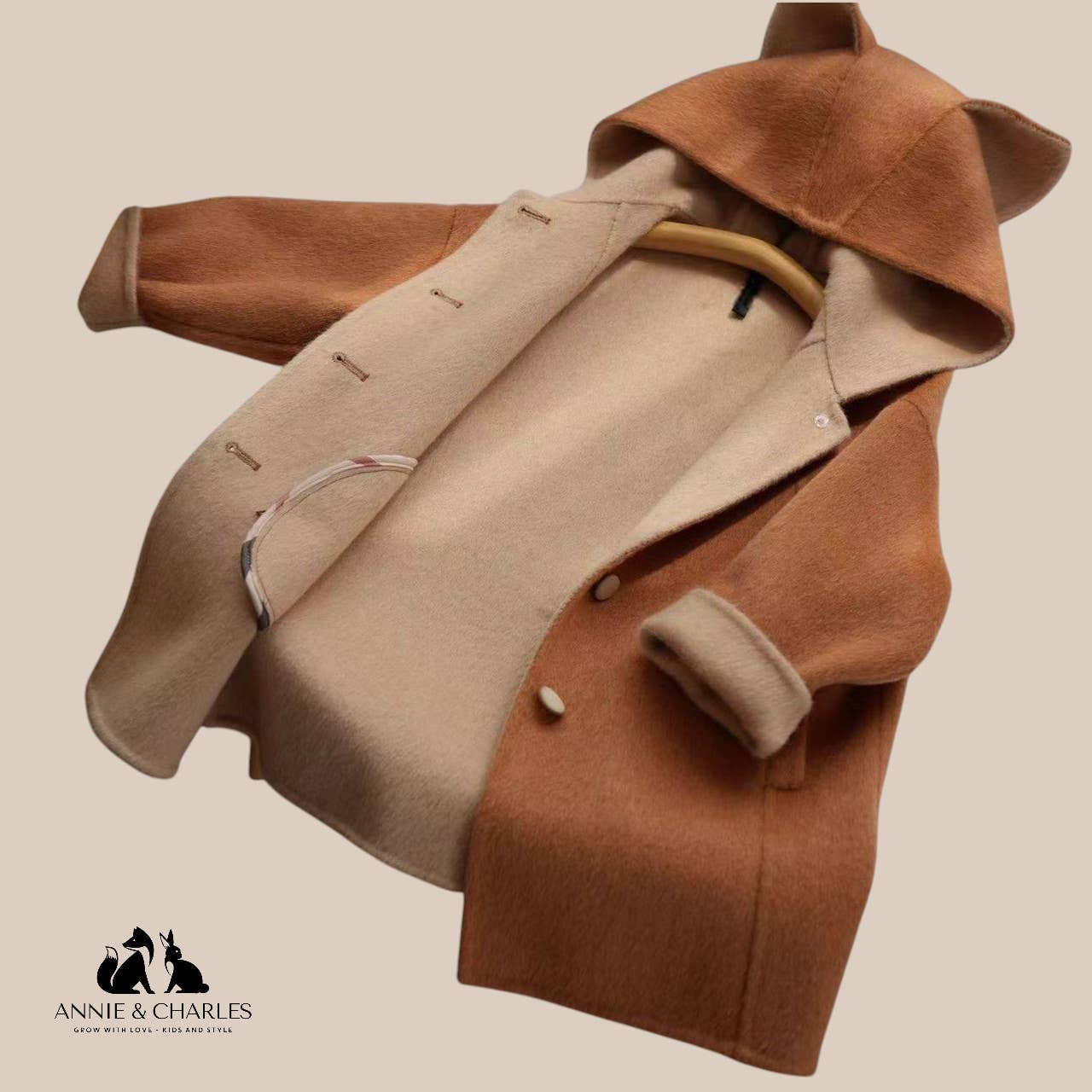 Annie & Charles® Wool Coat FOX: 2-3 Y
