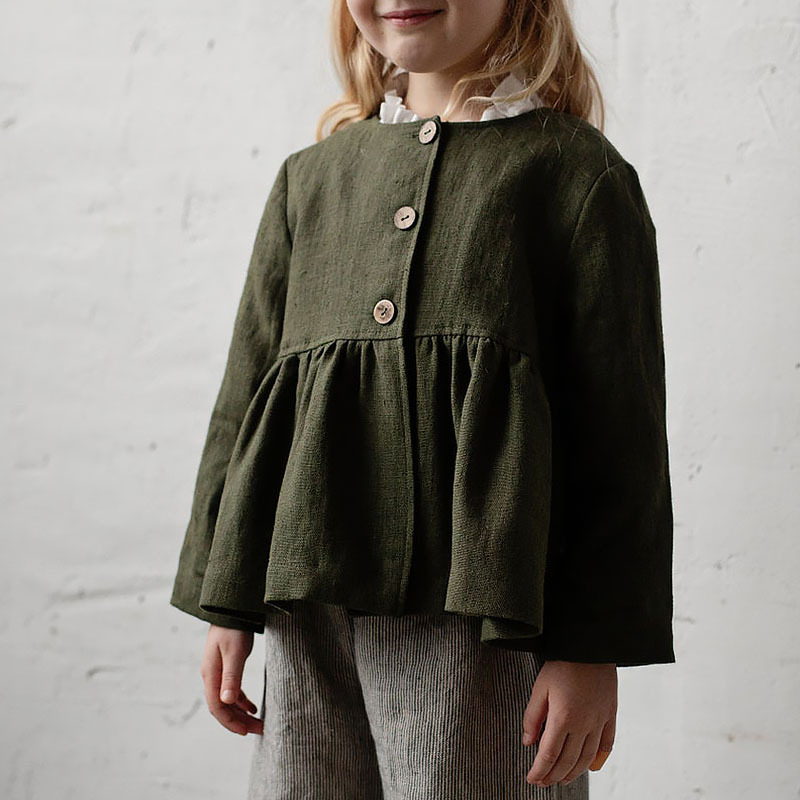 Annie & Charles® linen jacket JUNA: Beige / 18-24 M