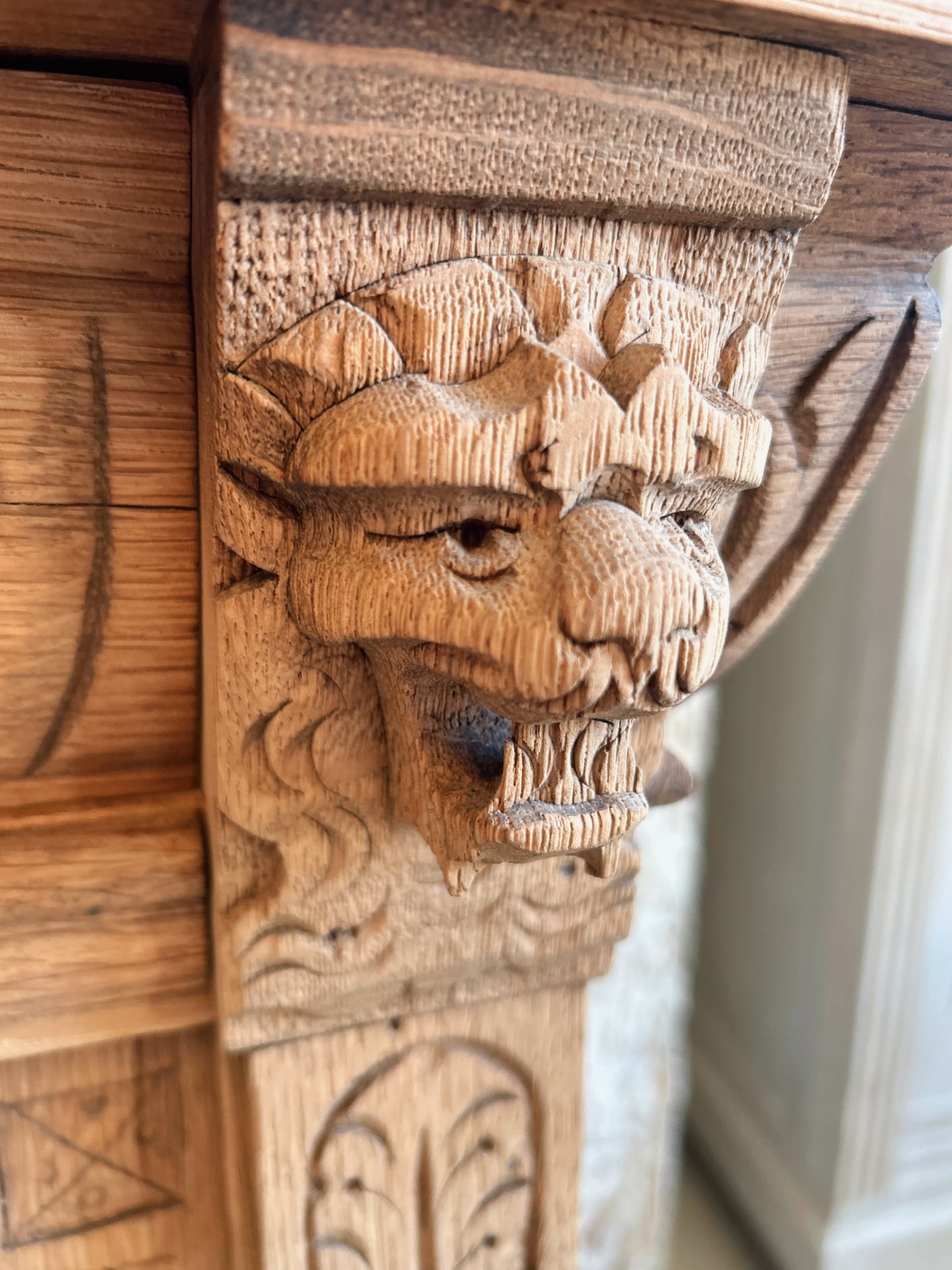 Antique French Renaissance oak cabinet