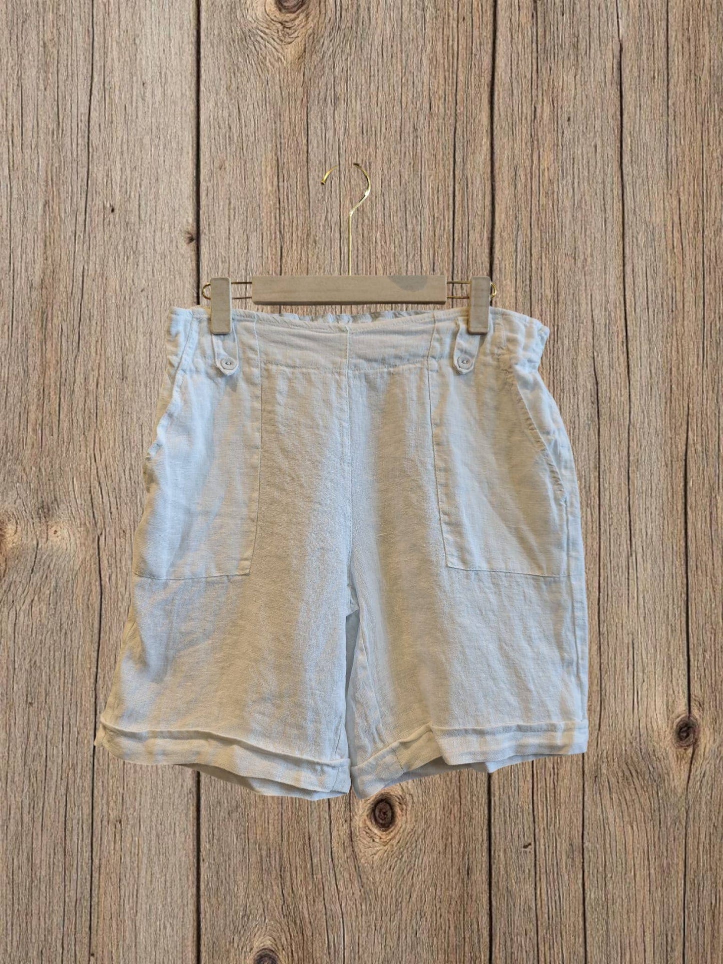 Ref-63070 100% LINEN SHORTS: Rosa