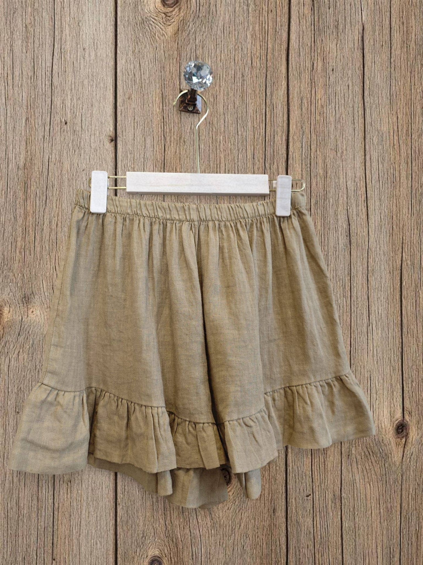 Ref-6575 SHORT LINEN PANTS 100%: Blank