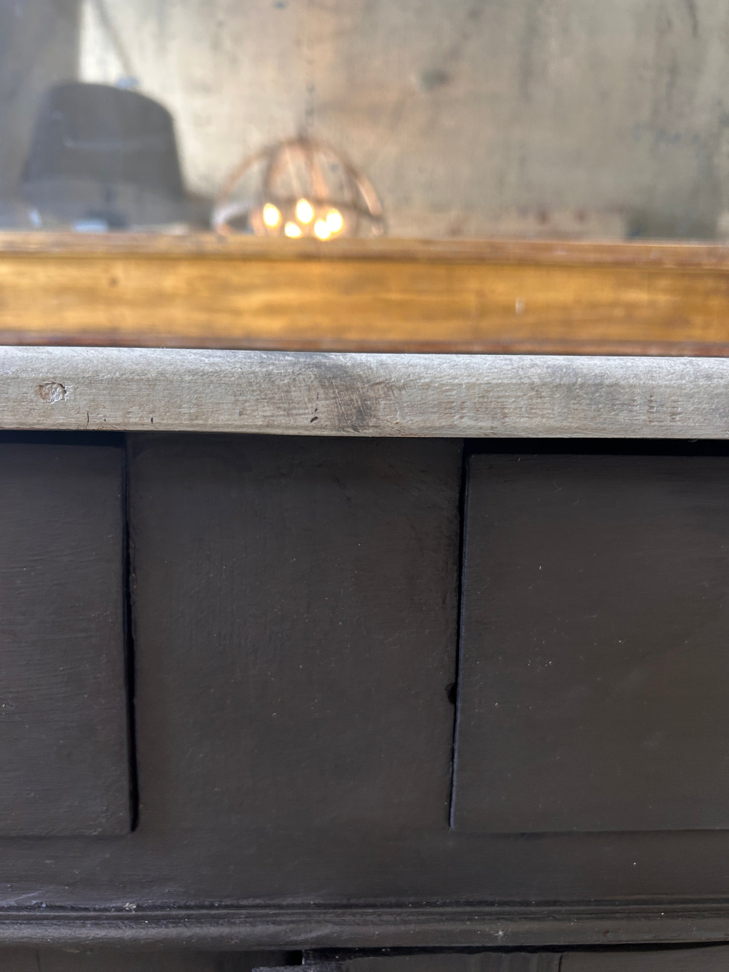 Dutch painted cabinet with faux marble top