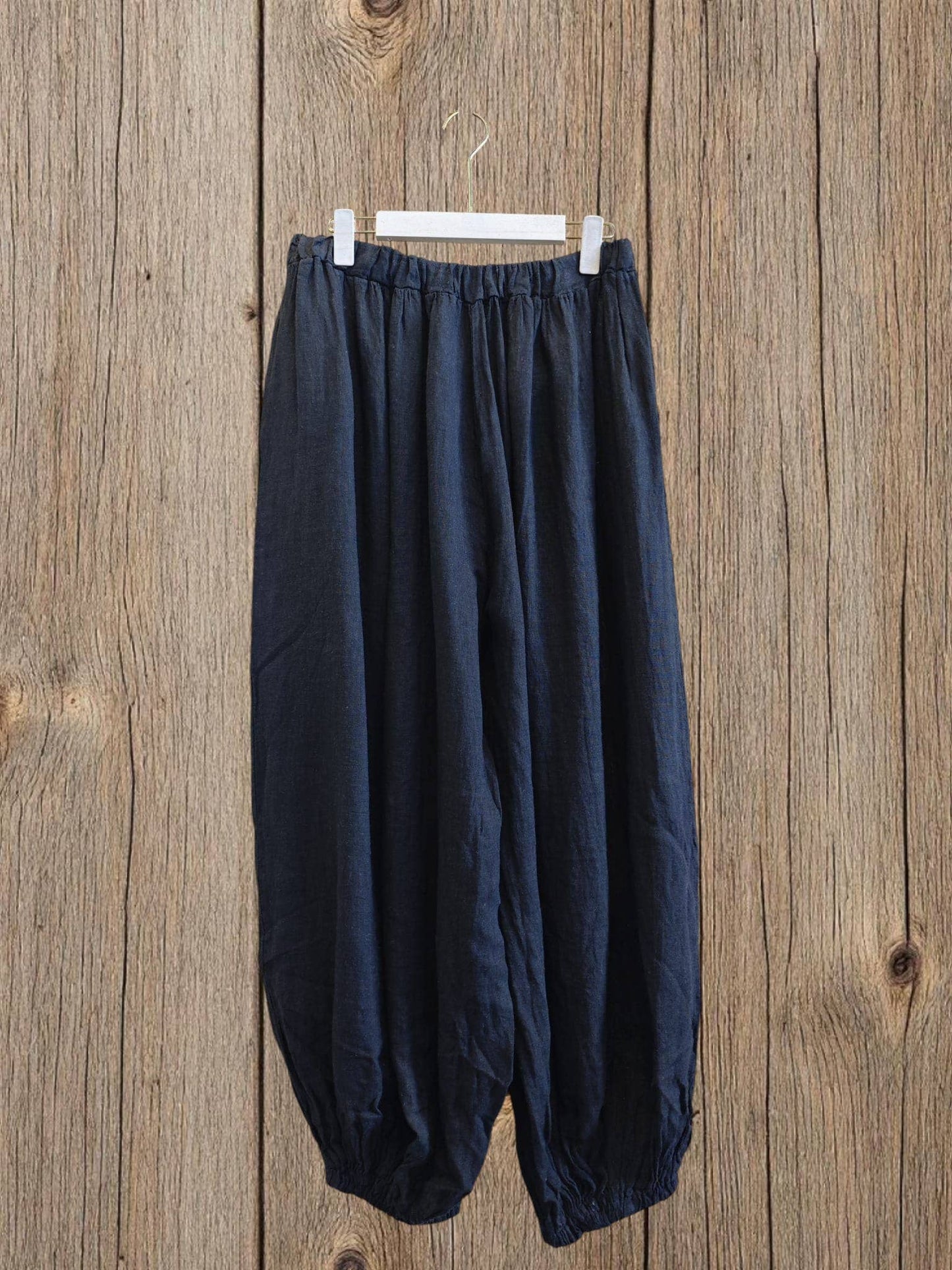 Ref-30581  BALLOON-STYLE PANTS 100% LINEN: Blank