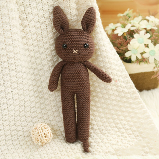 Annie&Charles® knitting bunny: Brown
