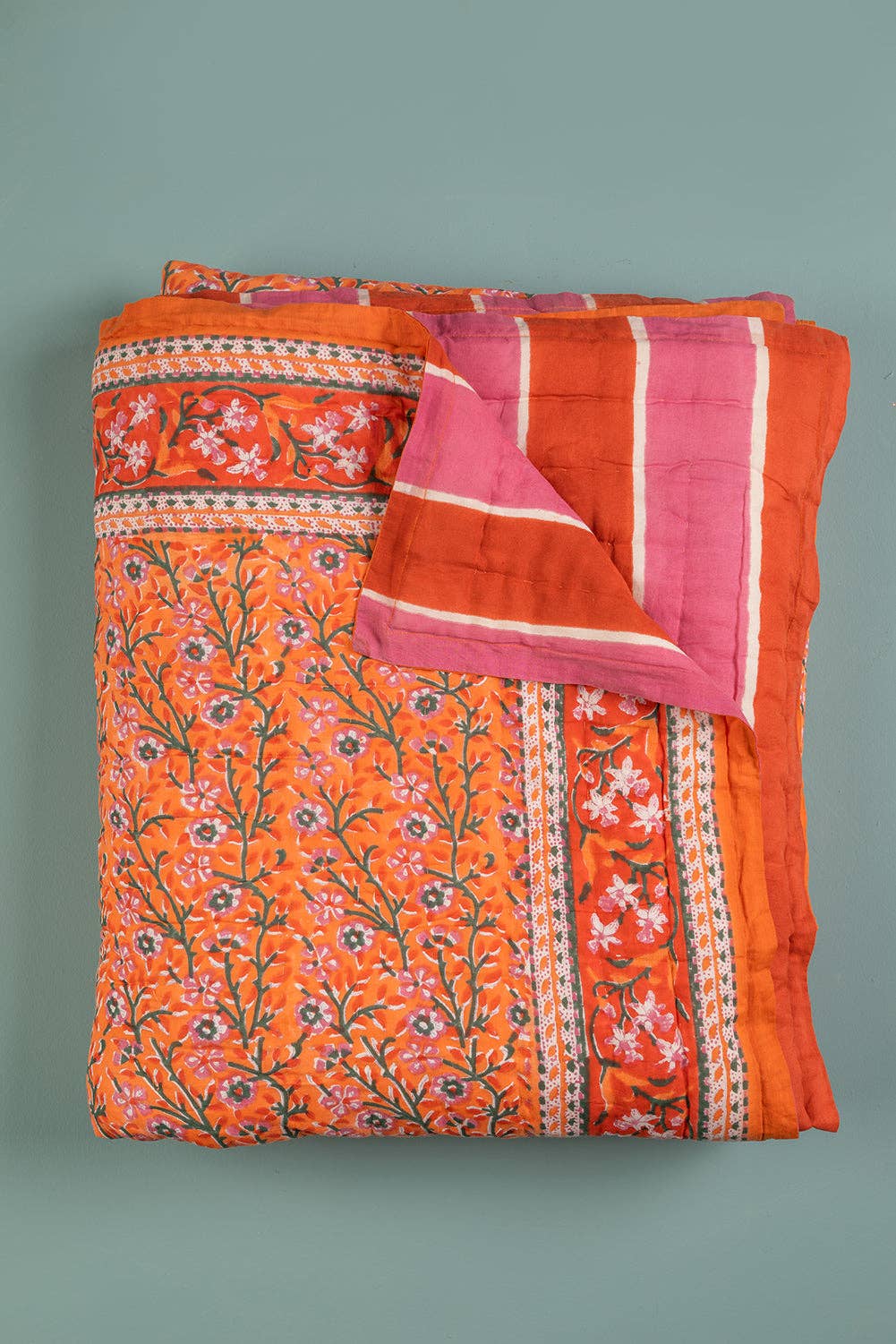 Florence Hand Block Print Cotton Quilt