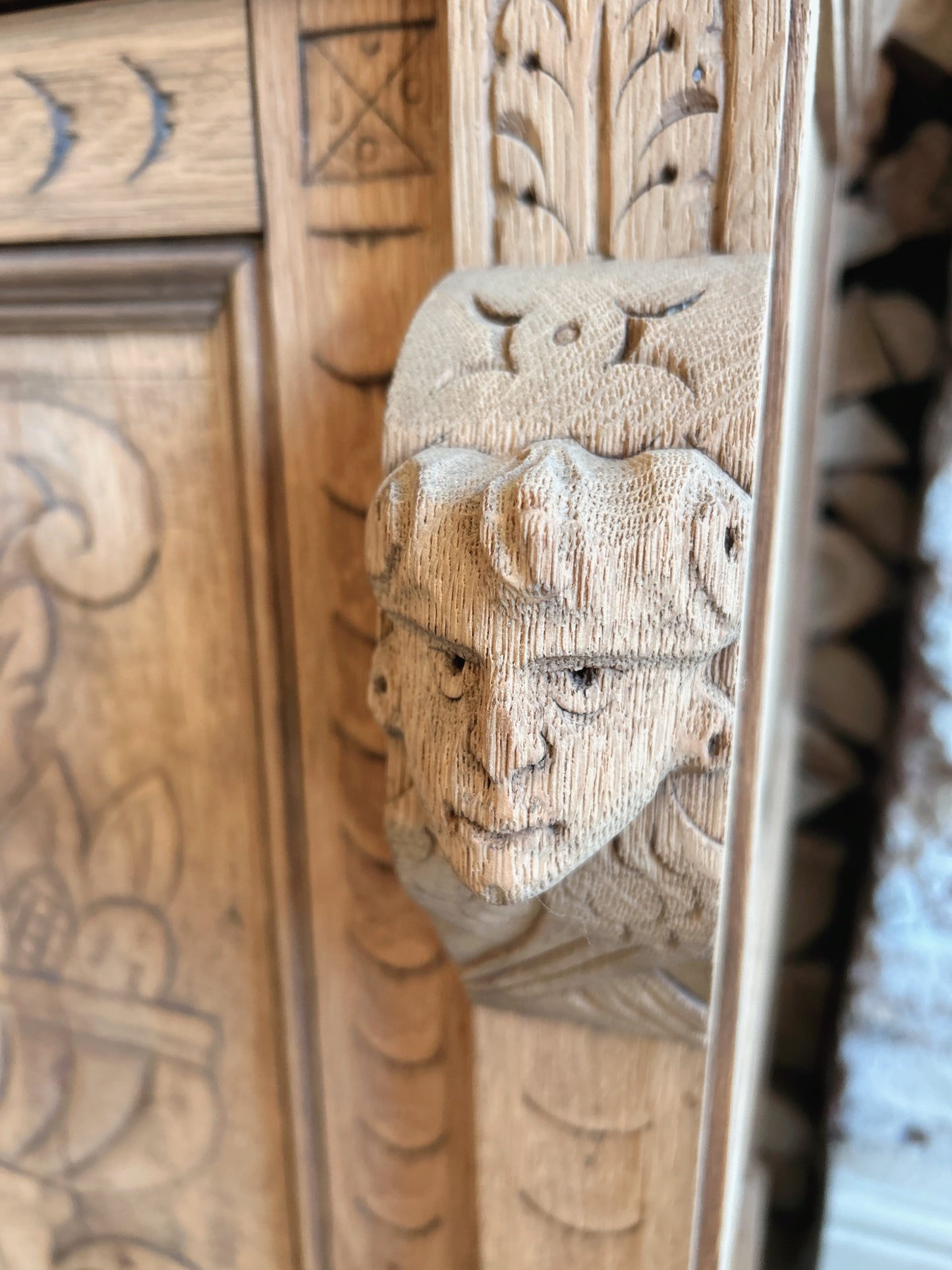 Antique French Renaissance oak cabinet