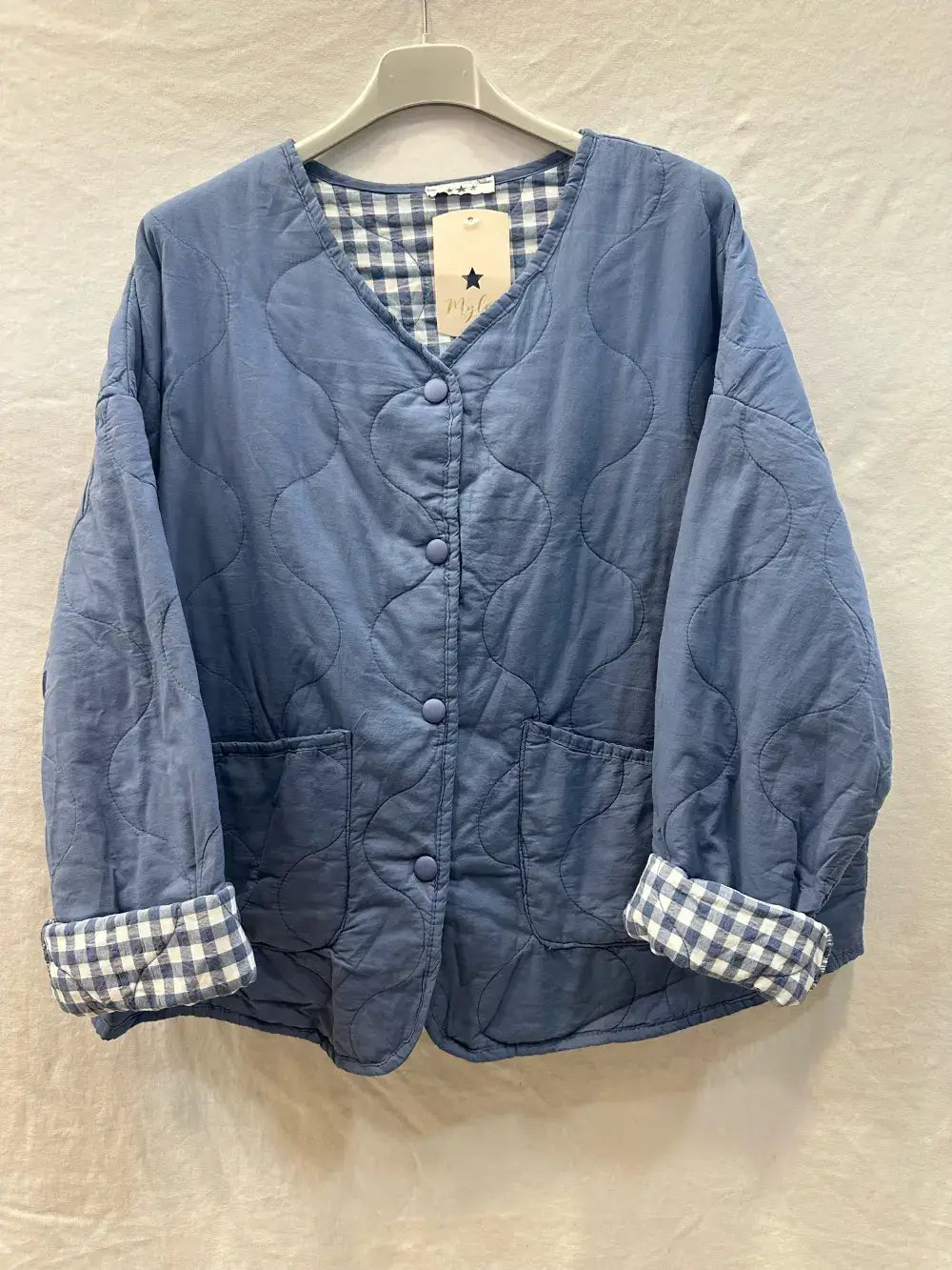 Quilted Gingham Jacket @7456_VeMatelasseVichy: Rust