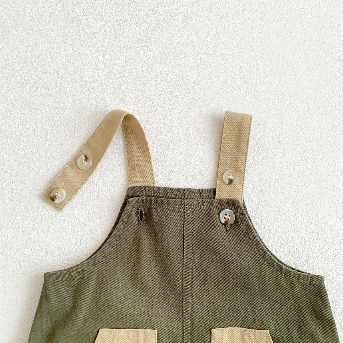 Annie & Charles® JO Overalls: Khaki / 6-12 M