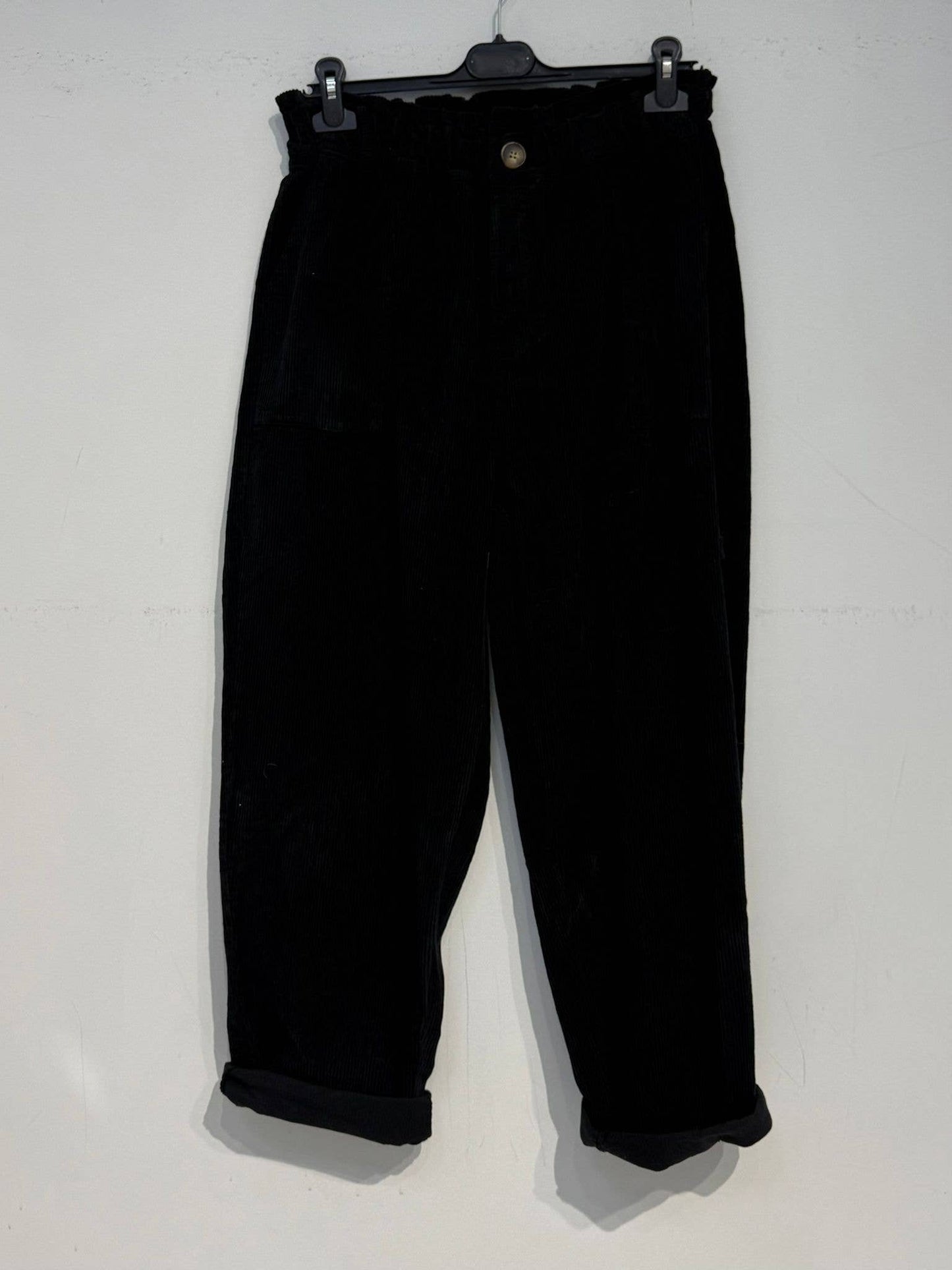 Corduroy pants with button 30513: Camel