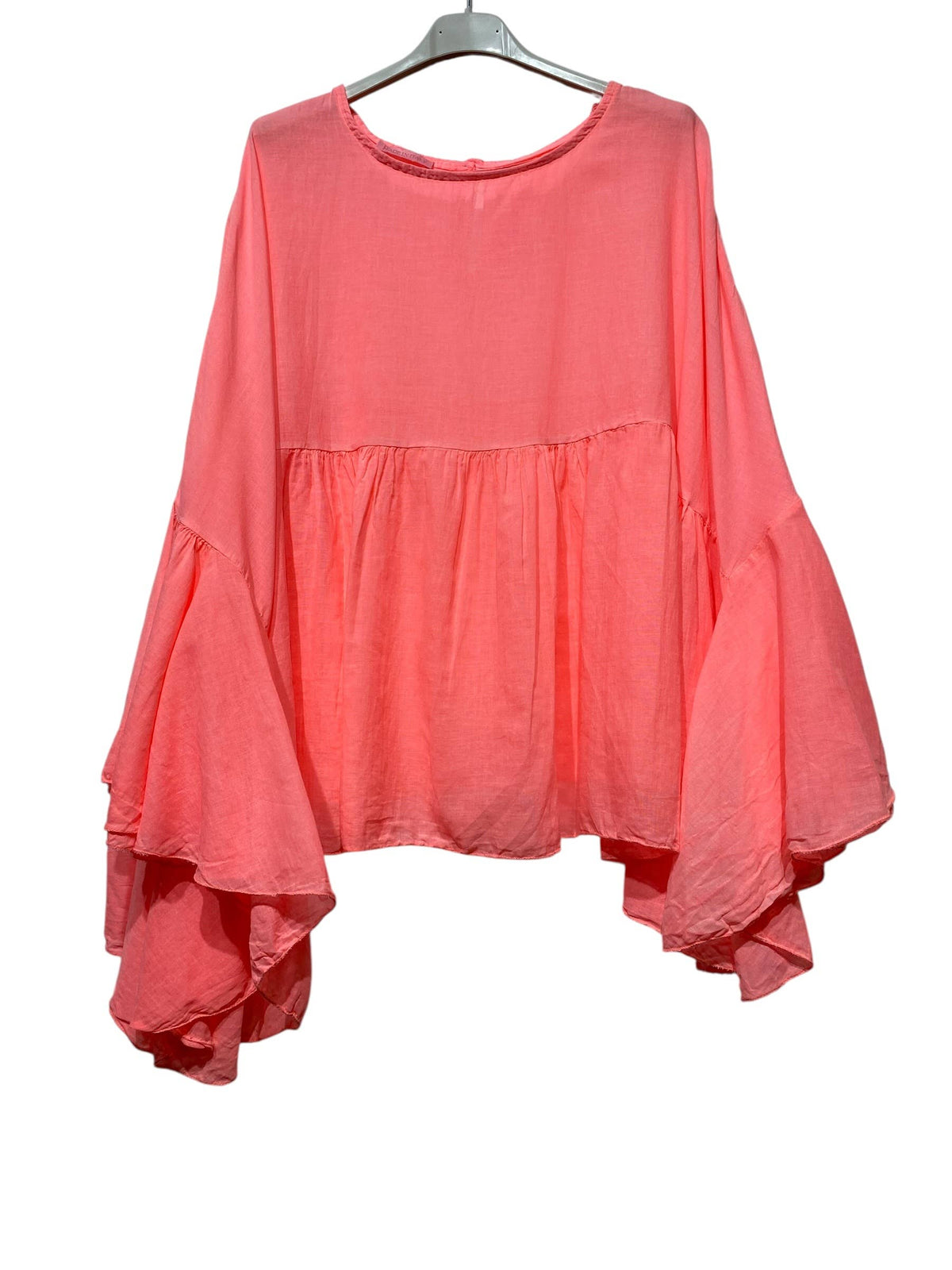 Cotton voile blouse 12121: MARRON