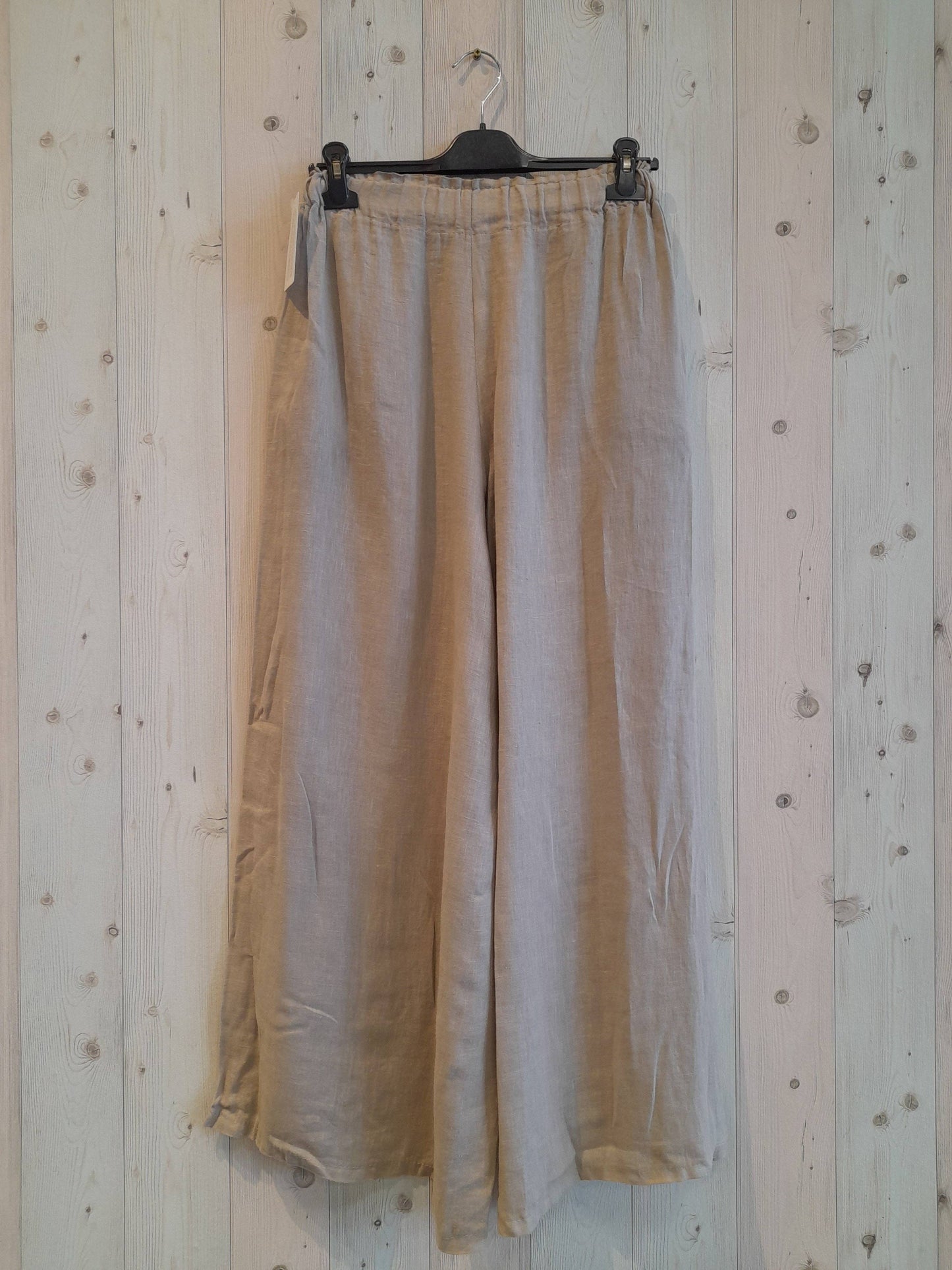 Ref-2342 100% LINEN PANTS: BLACK