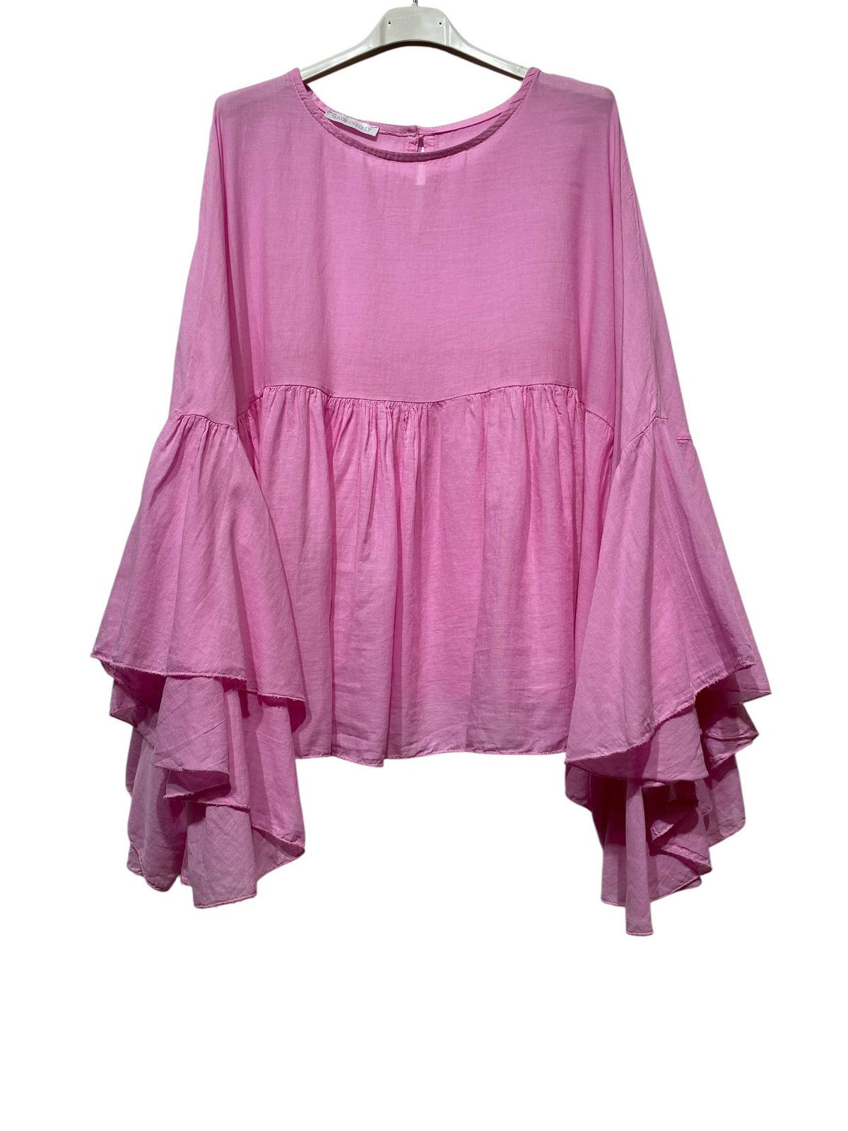 Cotton voile blouse 12121: MARRON