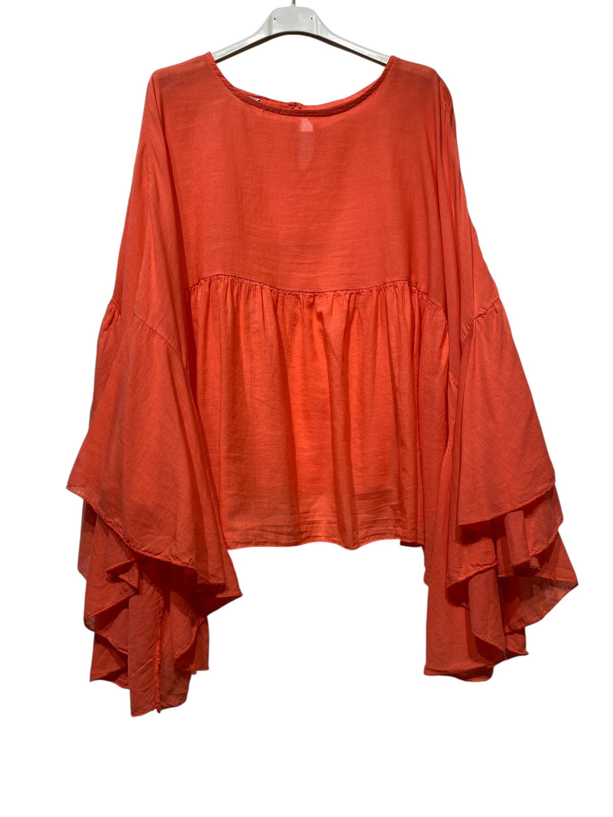 Cotton voile blouse 12121: MARRON