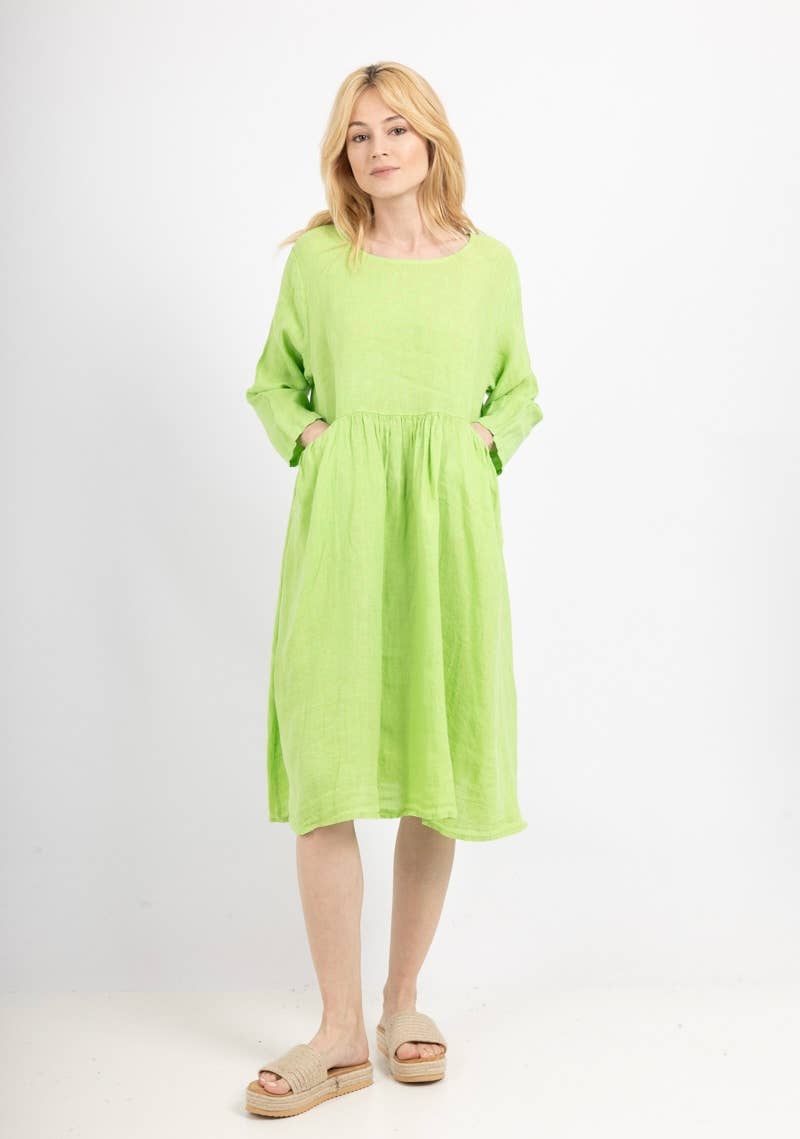 3127 LINEN DRESS SPRING SUMMER CLOTHING PLUS SIZE: Noir