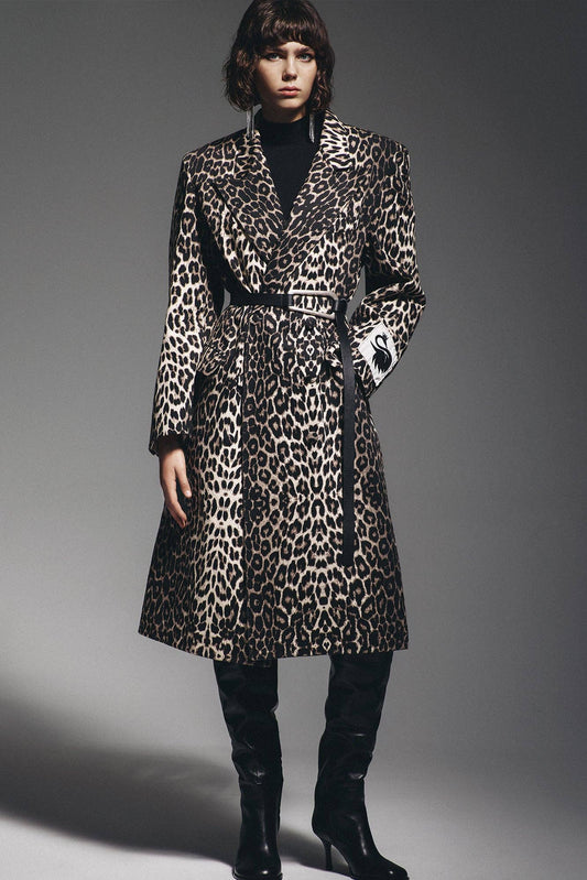 LEOPARD PATTERNED LONG JACKET: Patterned / Standart
