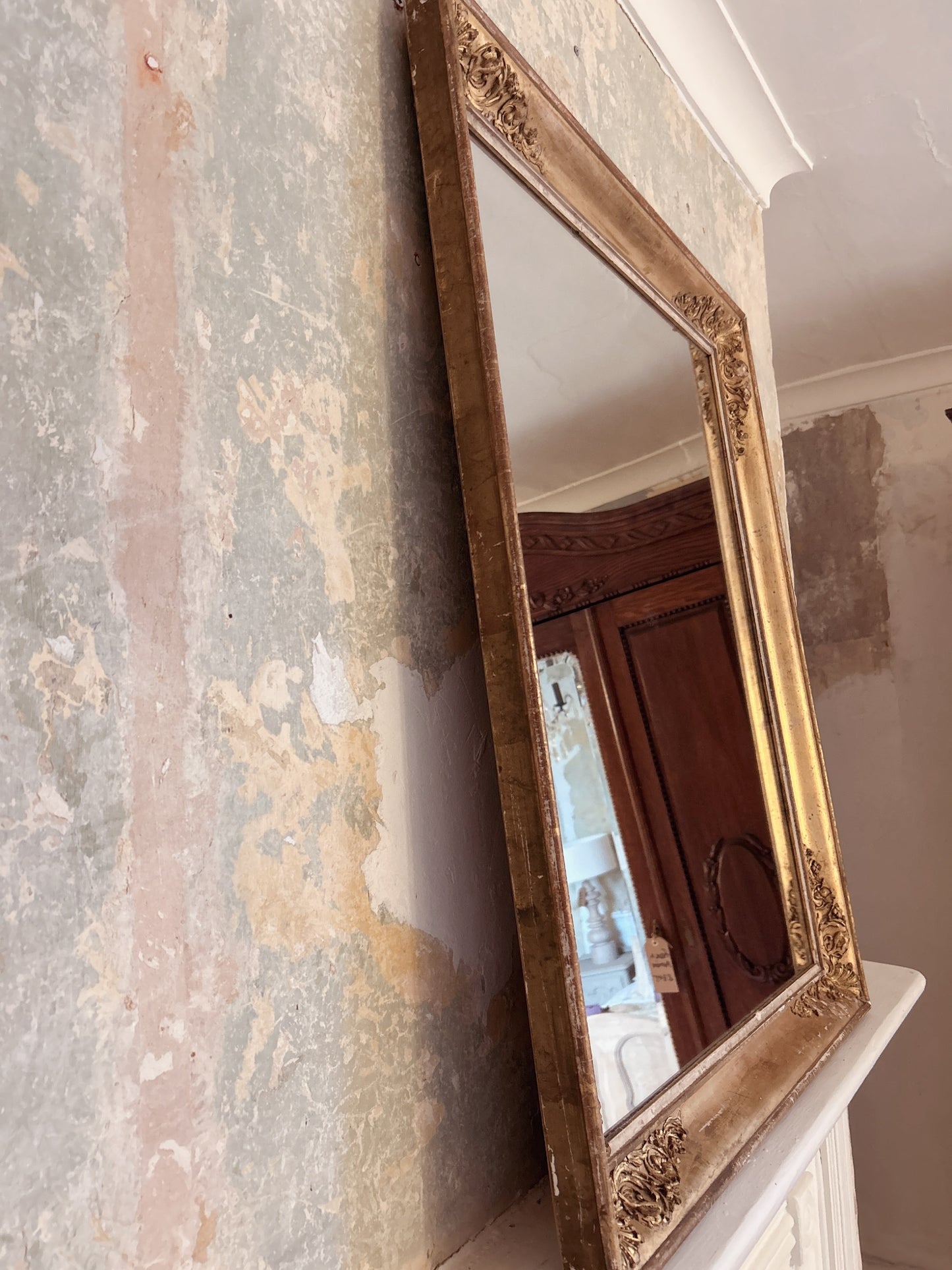 Antique French gold mirror