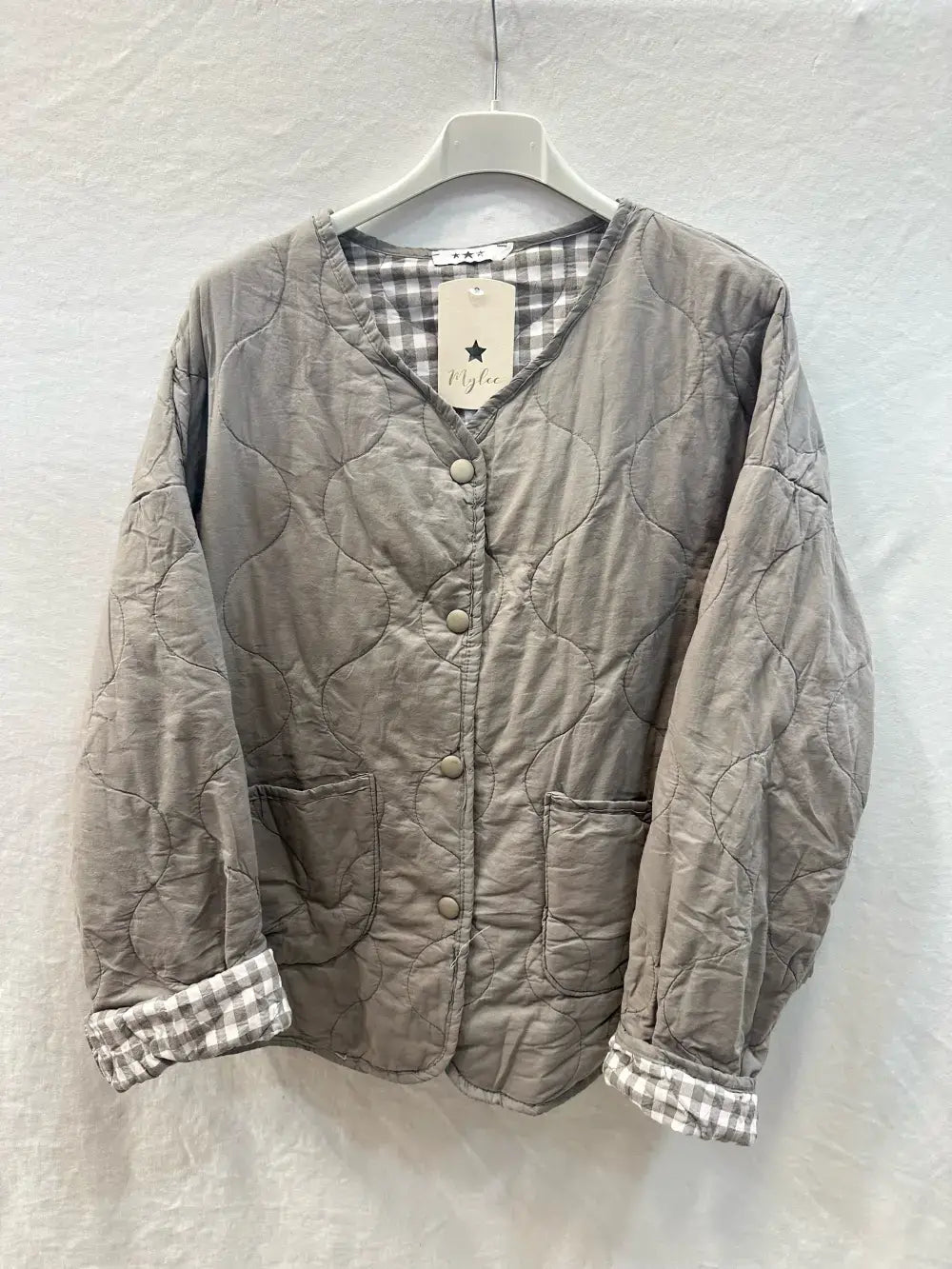 Quilted Gingham Jacket @7456_VeMatelasseVichy: Rust