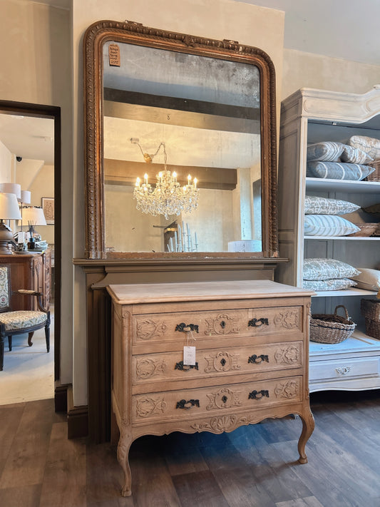 Large french gold gilt mirror