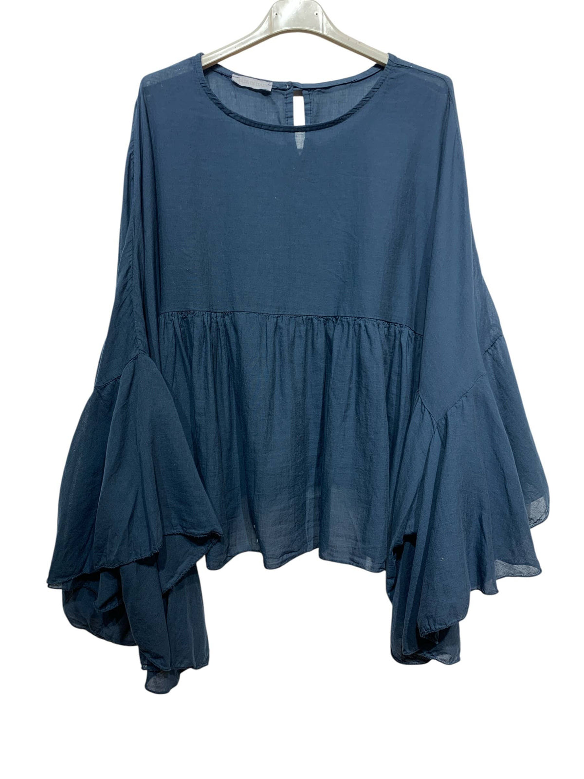 Cotton voile blouse 12121: Noir