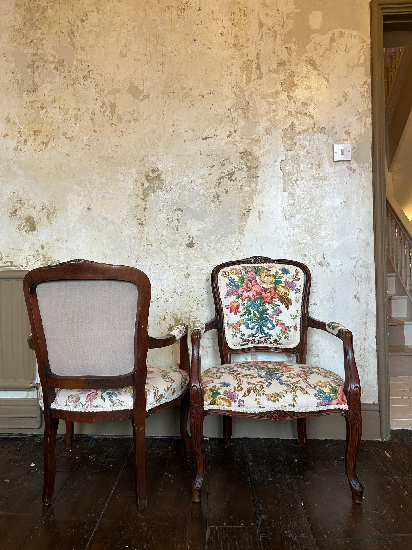 French upholstered armchair